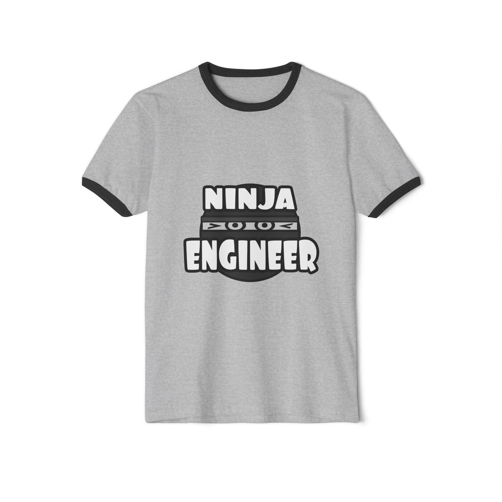 Ninja Engineer (2) - Unisex Cotton Ringer T-Shirt