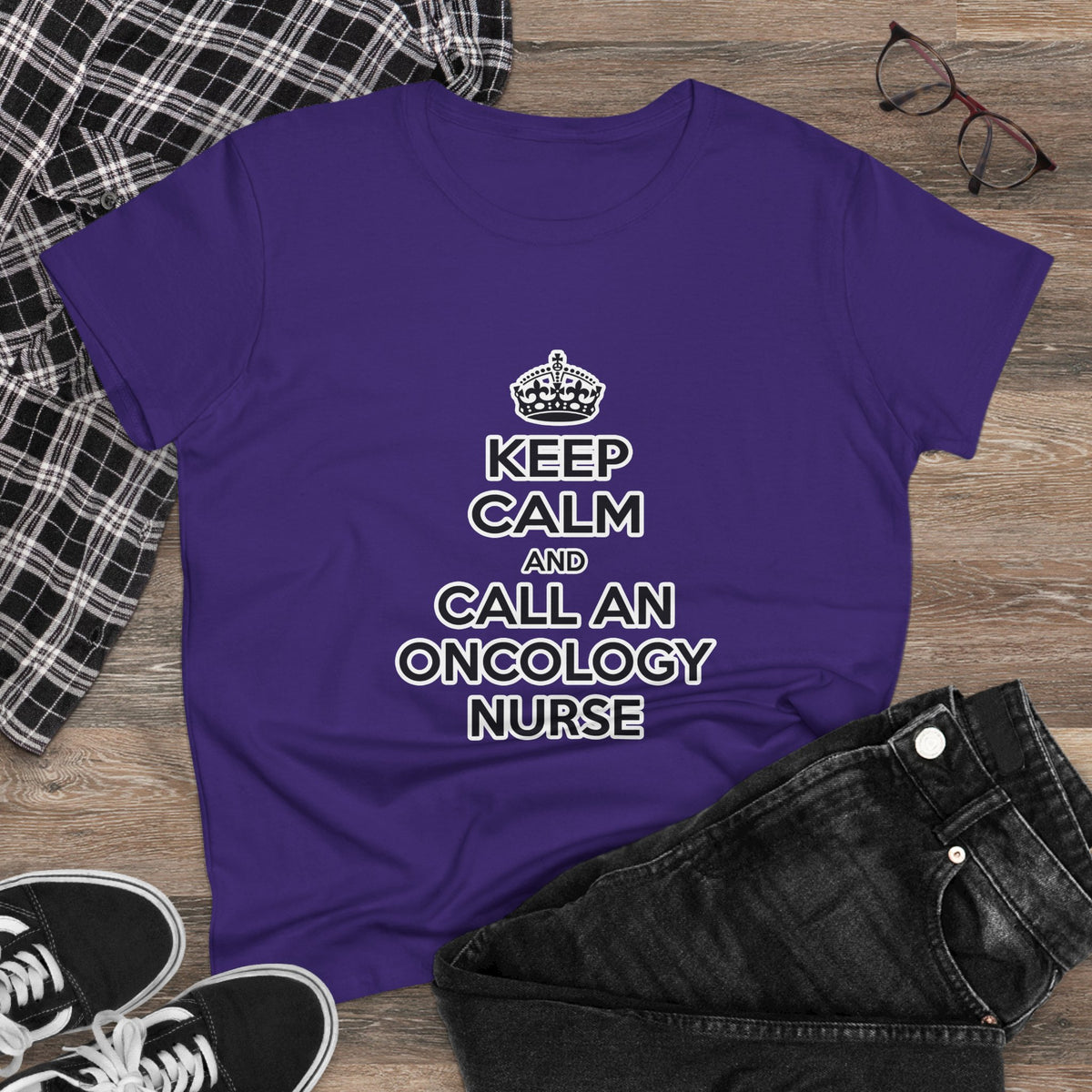 Keep Calm and Call an Oncology Nurse - Women's Midweight Cotton Tee