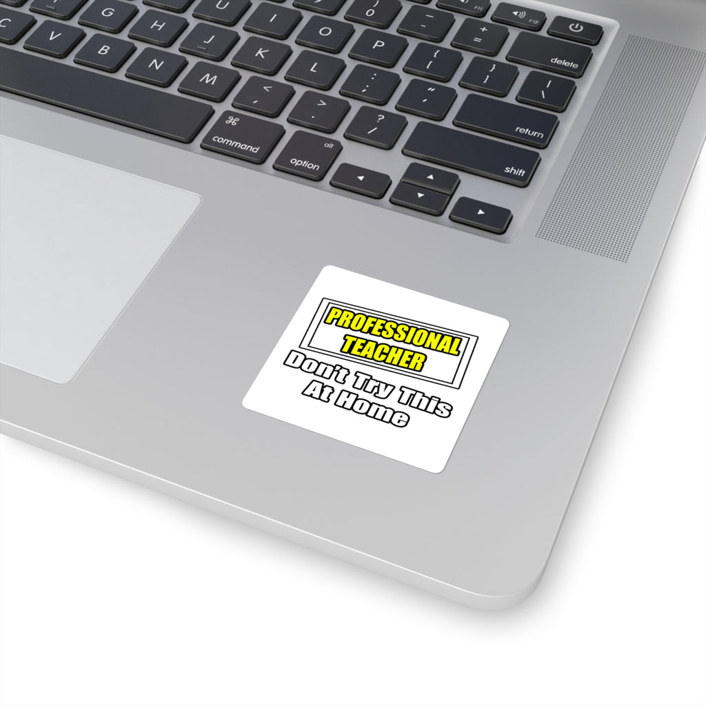 Professional Teacher...Don't Try This At Home - Square Stickers