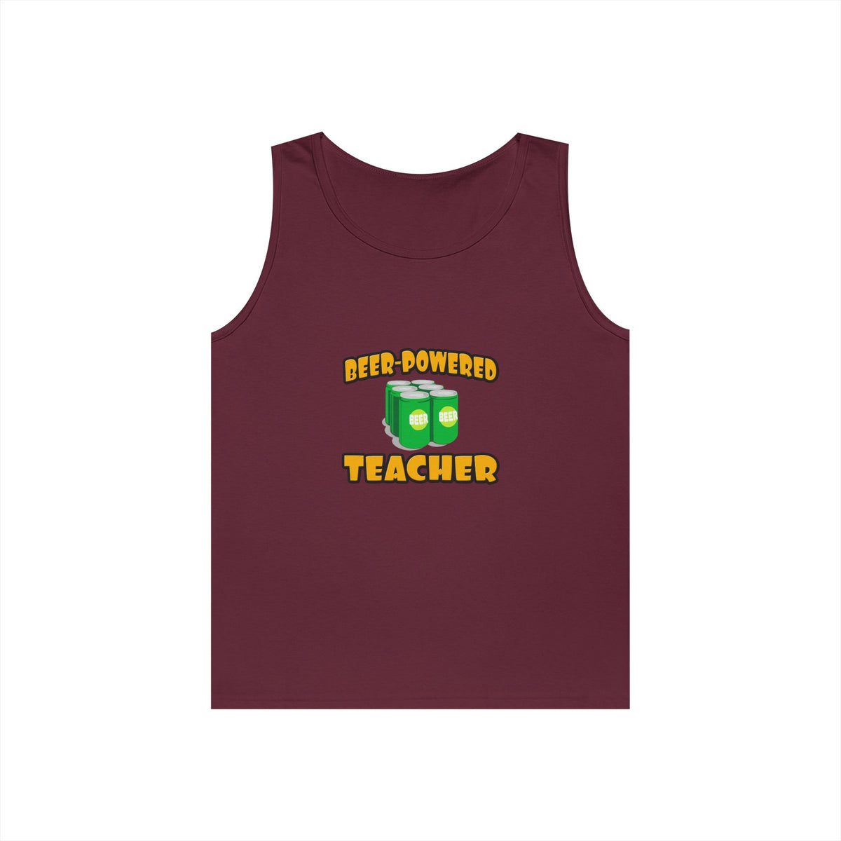 Beer Powered Teacher - Unisex Heavy Cotton Tank Top