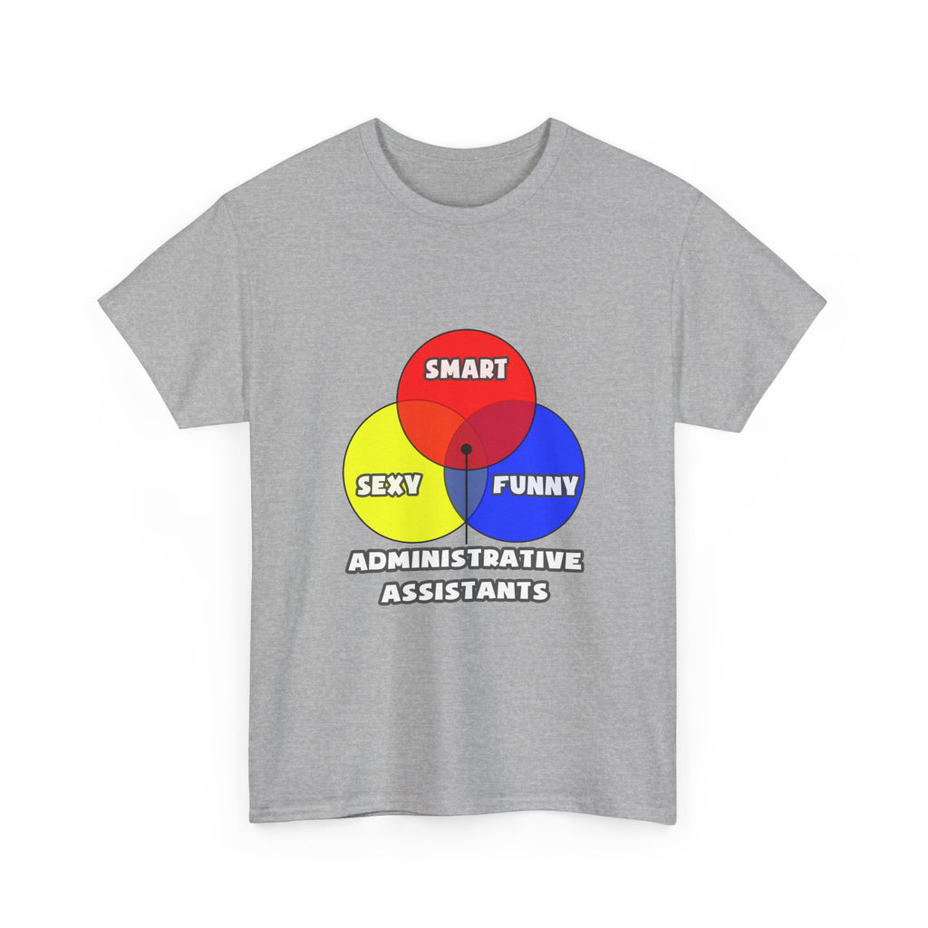 Venn Diagram .. Administrative Assistants - Unisex Heavy Cotton Tee