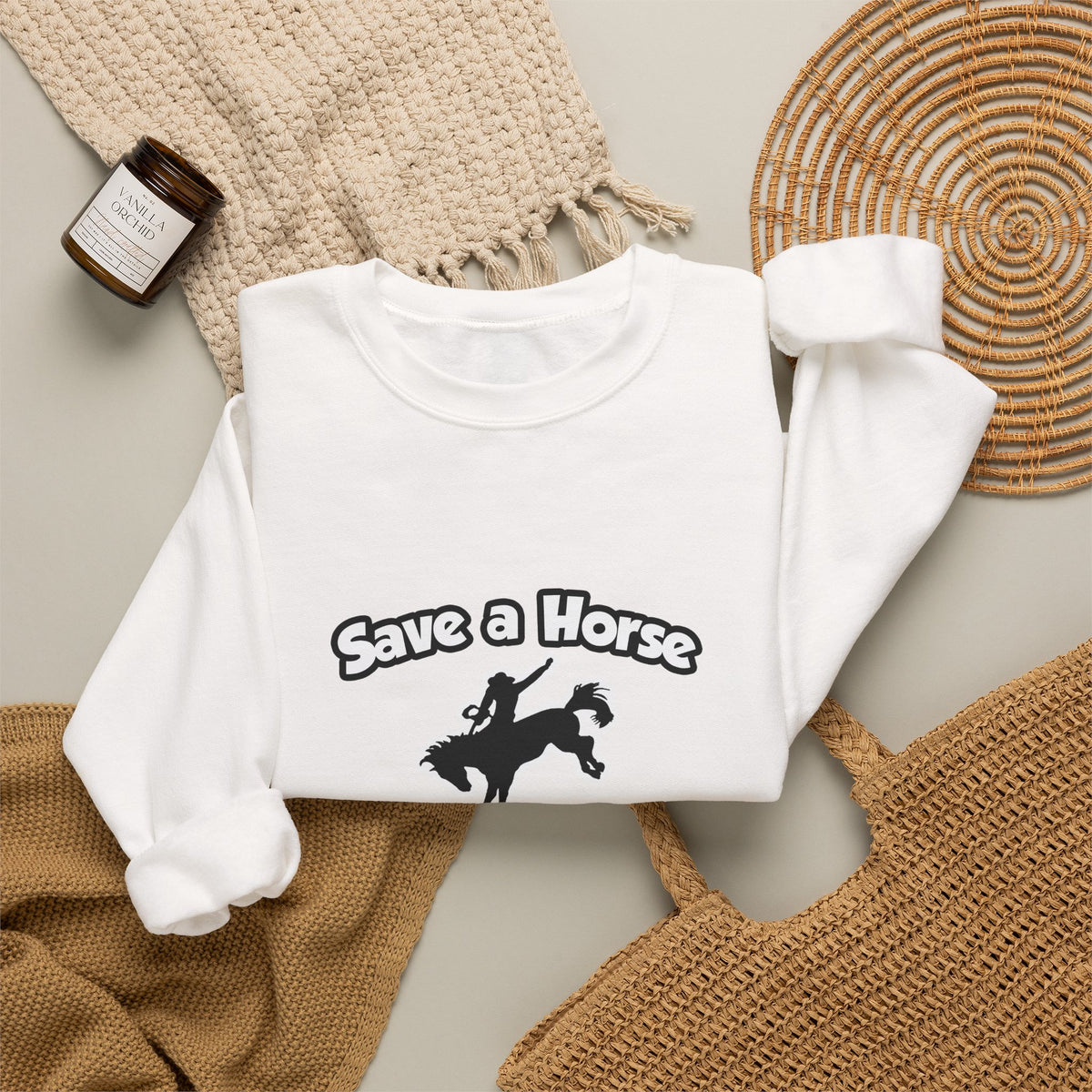 Save a Horse .. Ride a Doctor - Unisex Heavy Blend™ Crewneck Sweatshirt