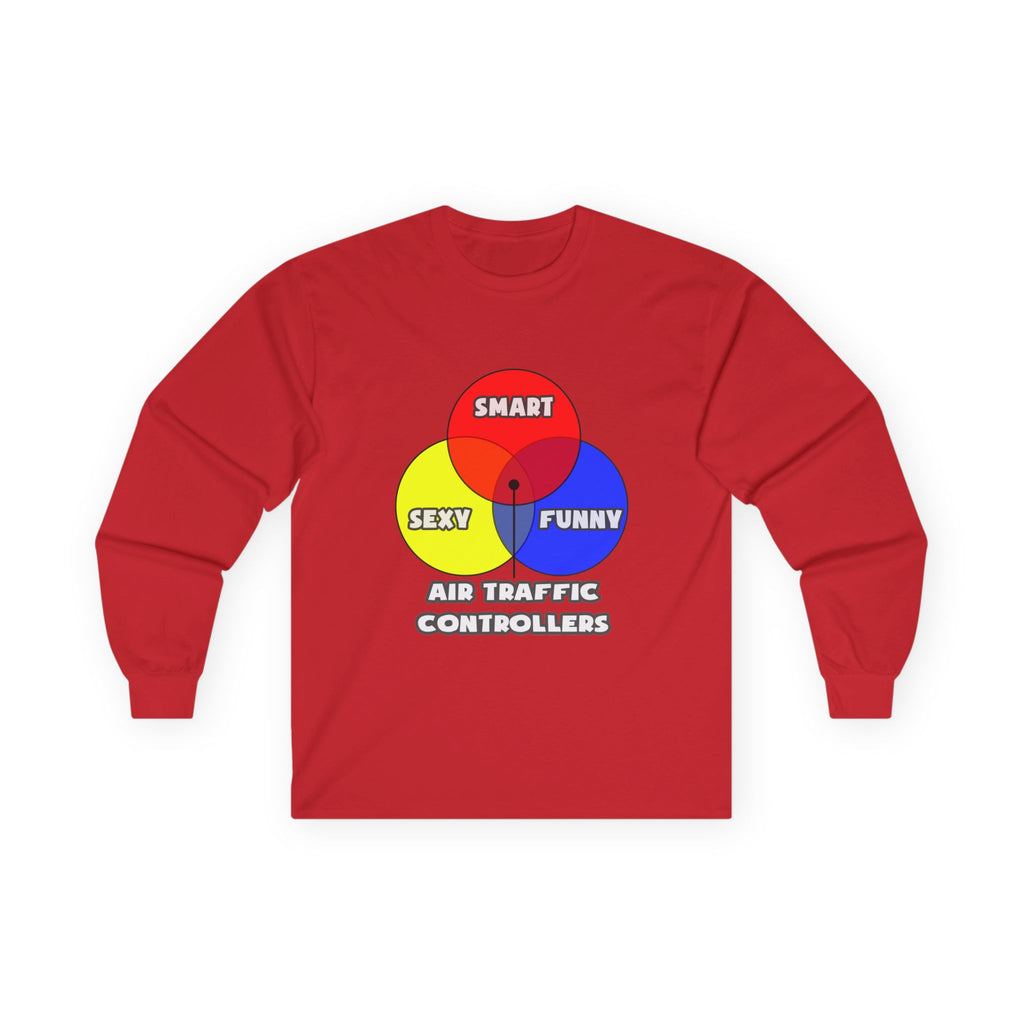 Venn Diagram .. Air Traffic Controllers - Unisex Ultra Cotton Long Sleeve Tee