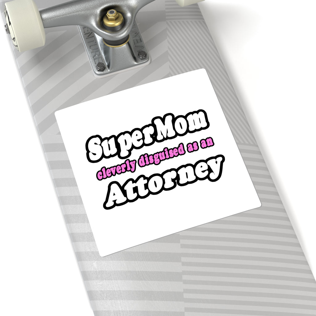 SuperMom Attorney - Square Stickers