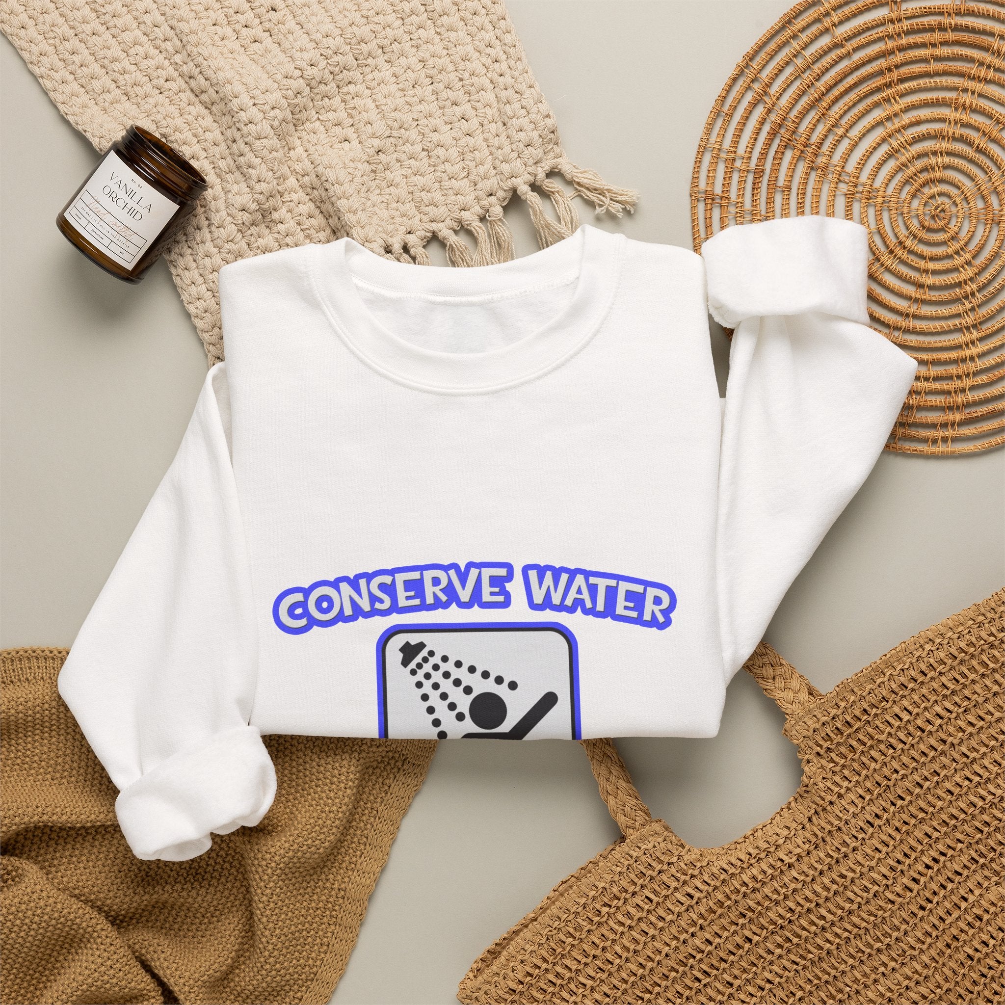 Conserve Water .. Shower With a Nurse - Unisex Heavy Blend™ Crewneck Sweatshirt
