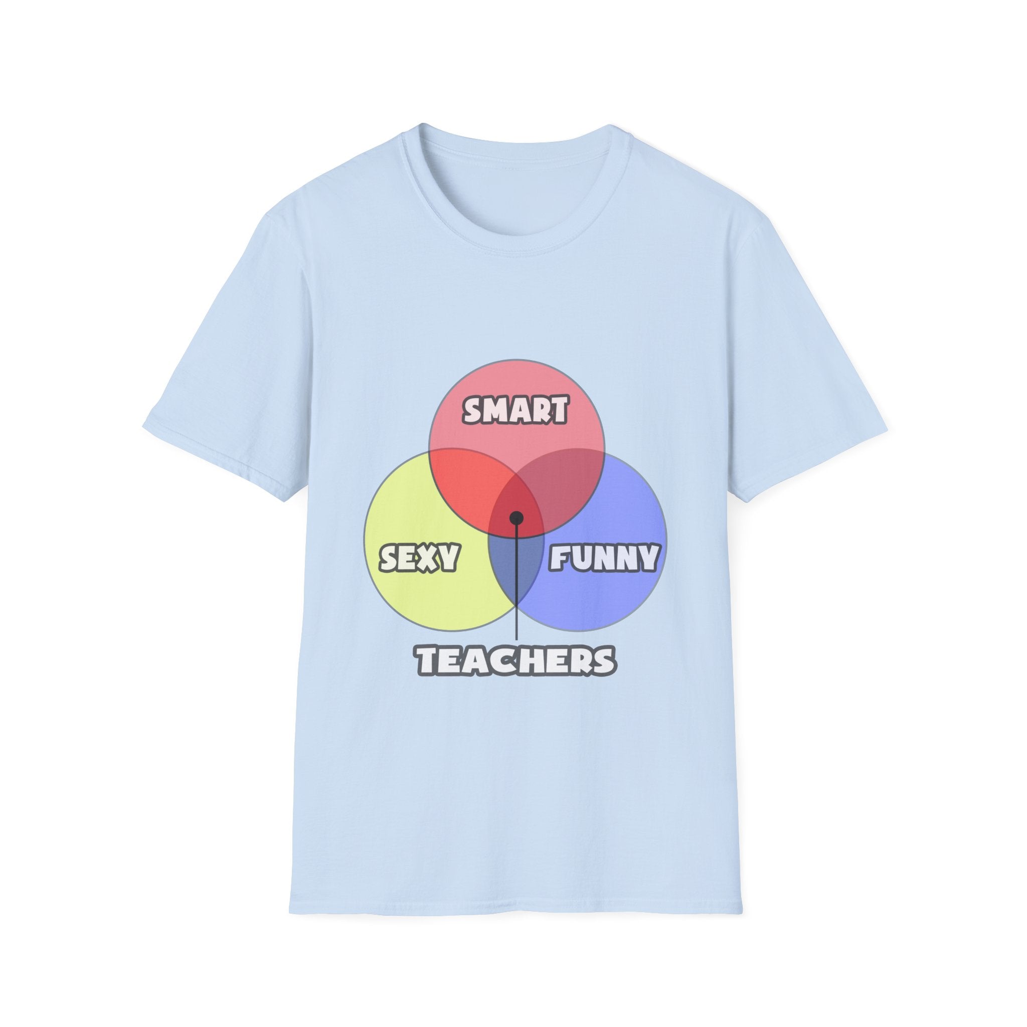 Venn Diagram .. Teachers - Unisex Softstyle T-Shirt