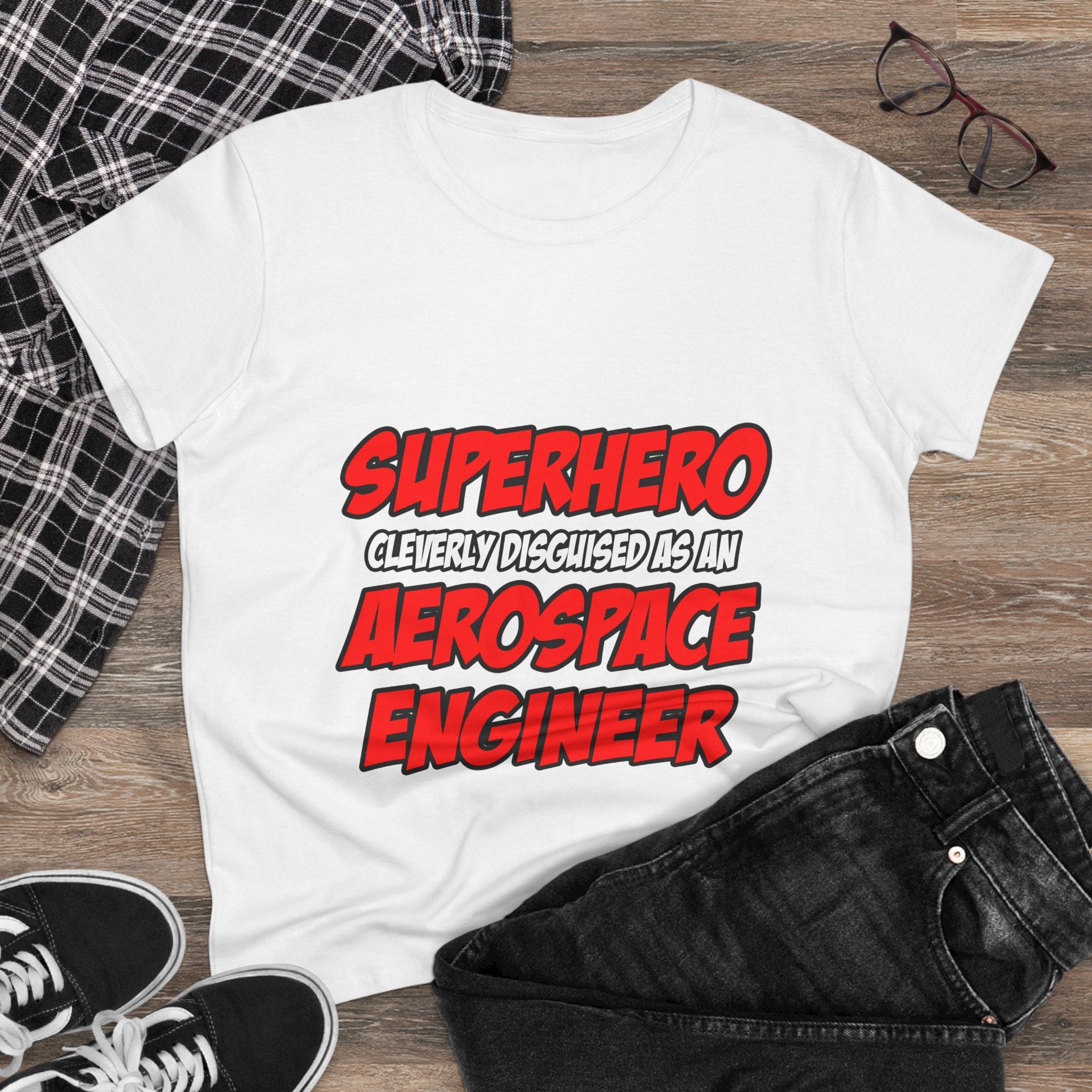 Superhero...Aerospace Engineer - Women's Midweight Cotton Tee