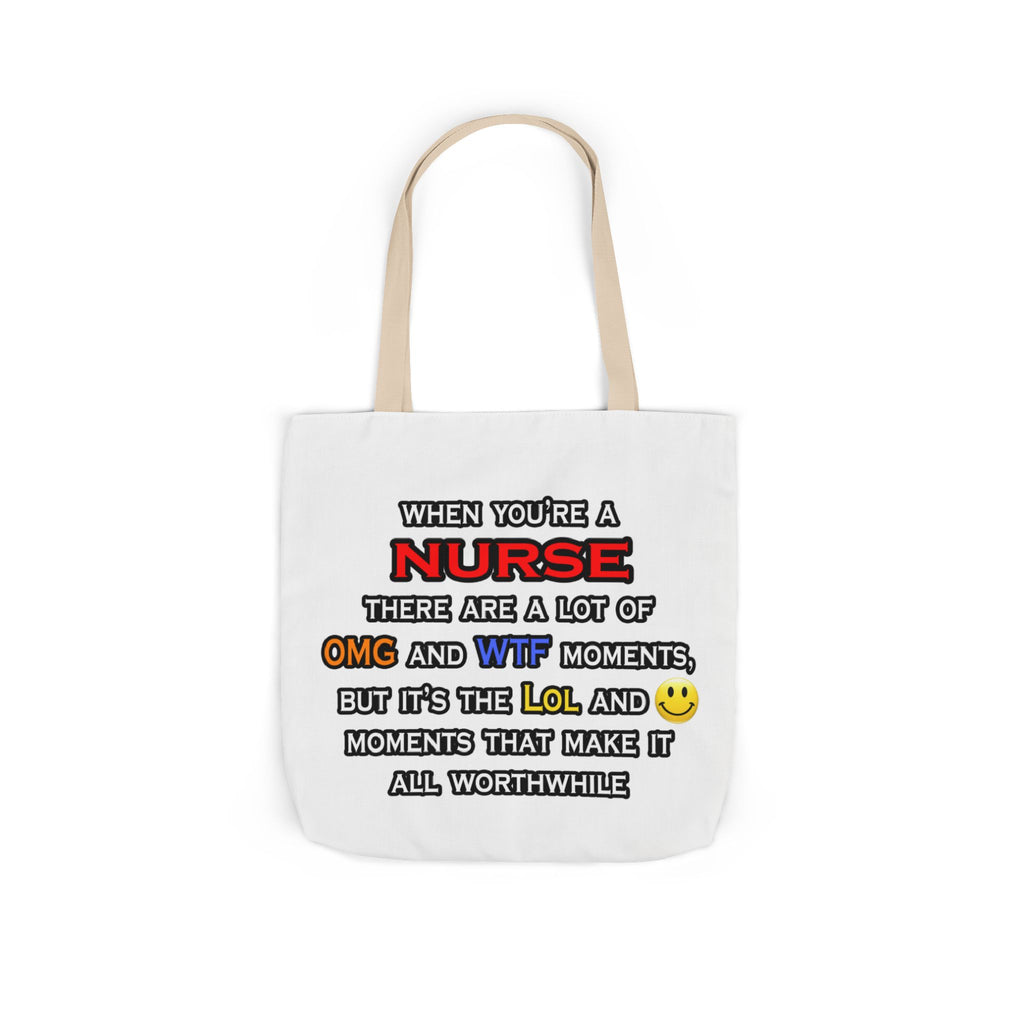 Nurse ... OMG WTF LOL - Canvas Tote Bag, 5-Color Straps