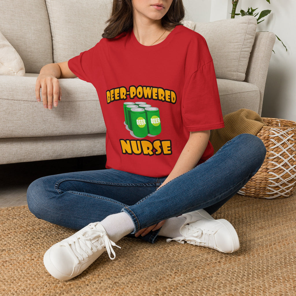 Beer Powered Nurse - Unisex Softstyle T-Shirt
