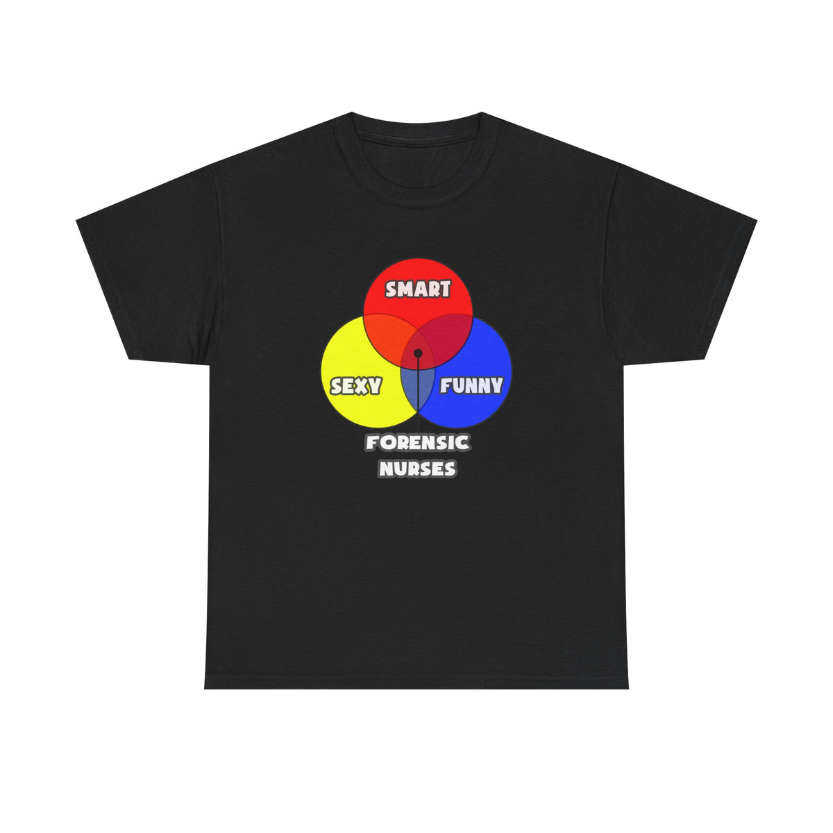 Venn Diagram .. Forensic Nurses - Unisex Heavy Cotton Tee