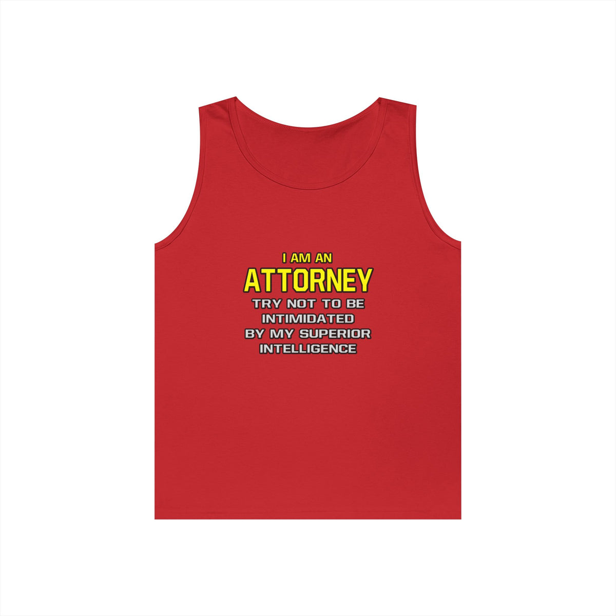 Attorney...Superior Intelligence - Unisex Heavy Cotton Tank Top