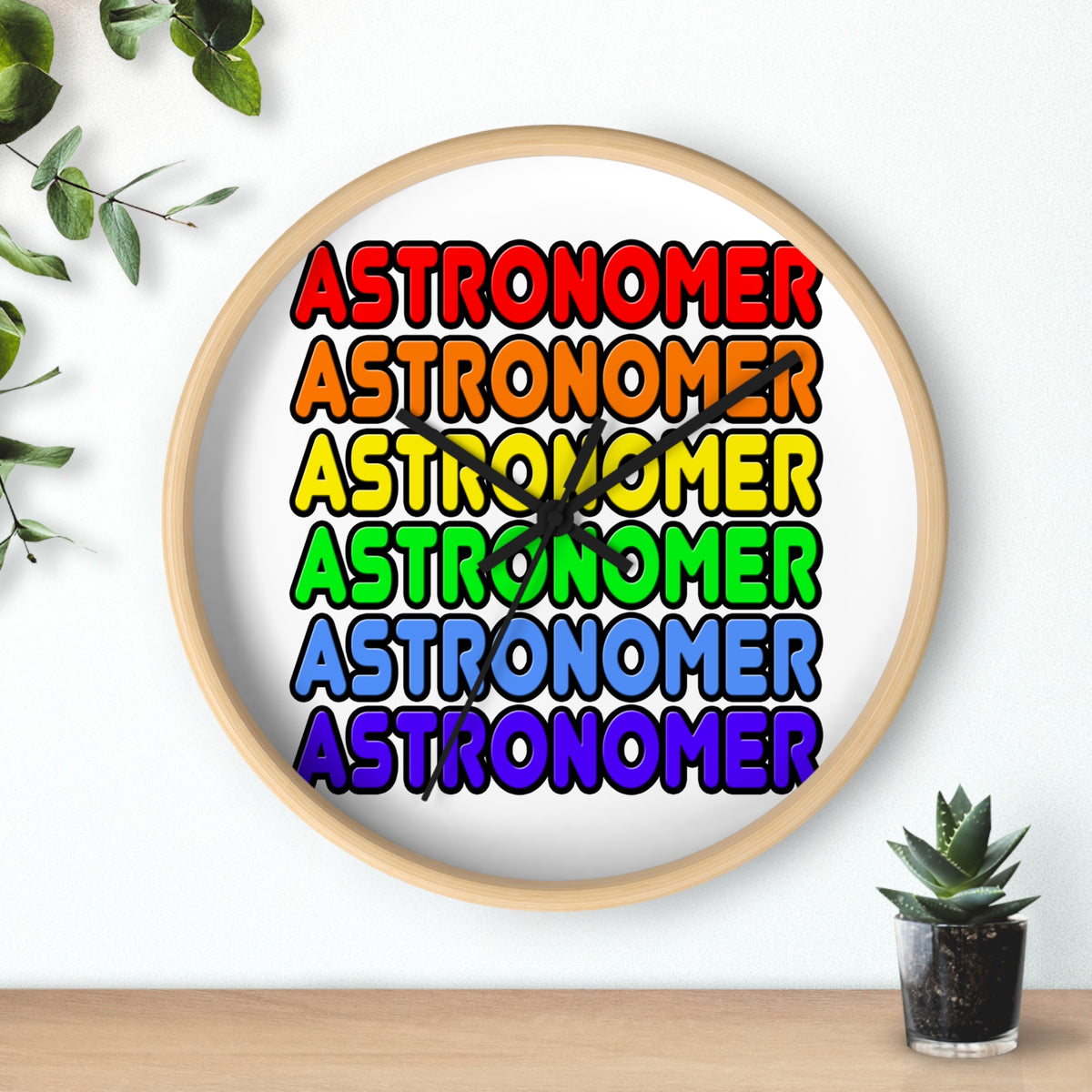 Rainbow Astronomer - Wall Clock