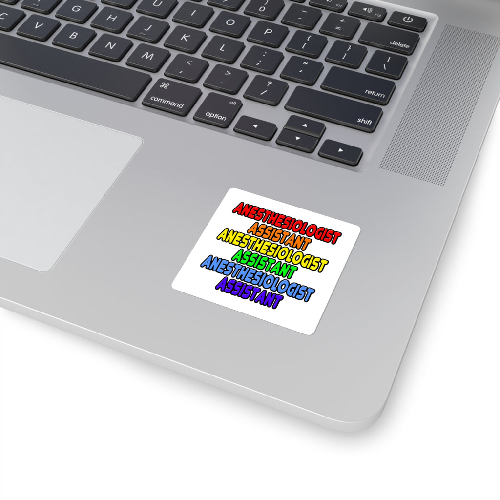 Rainbow Anesthesiologist Assistant - Square Stickers
