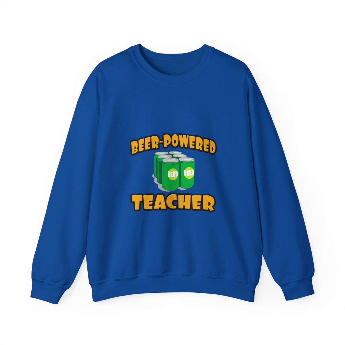 Beer Powered Teacher - Unisex Heavy Blend™ Crewneck Sweatshirt