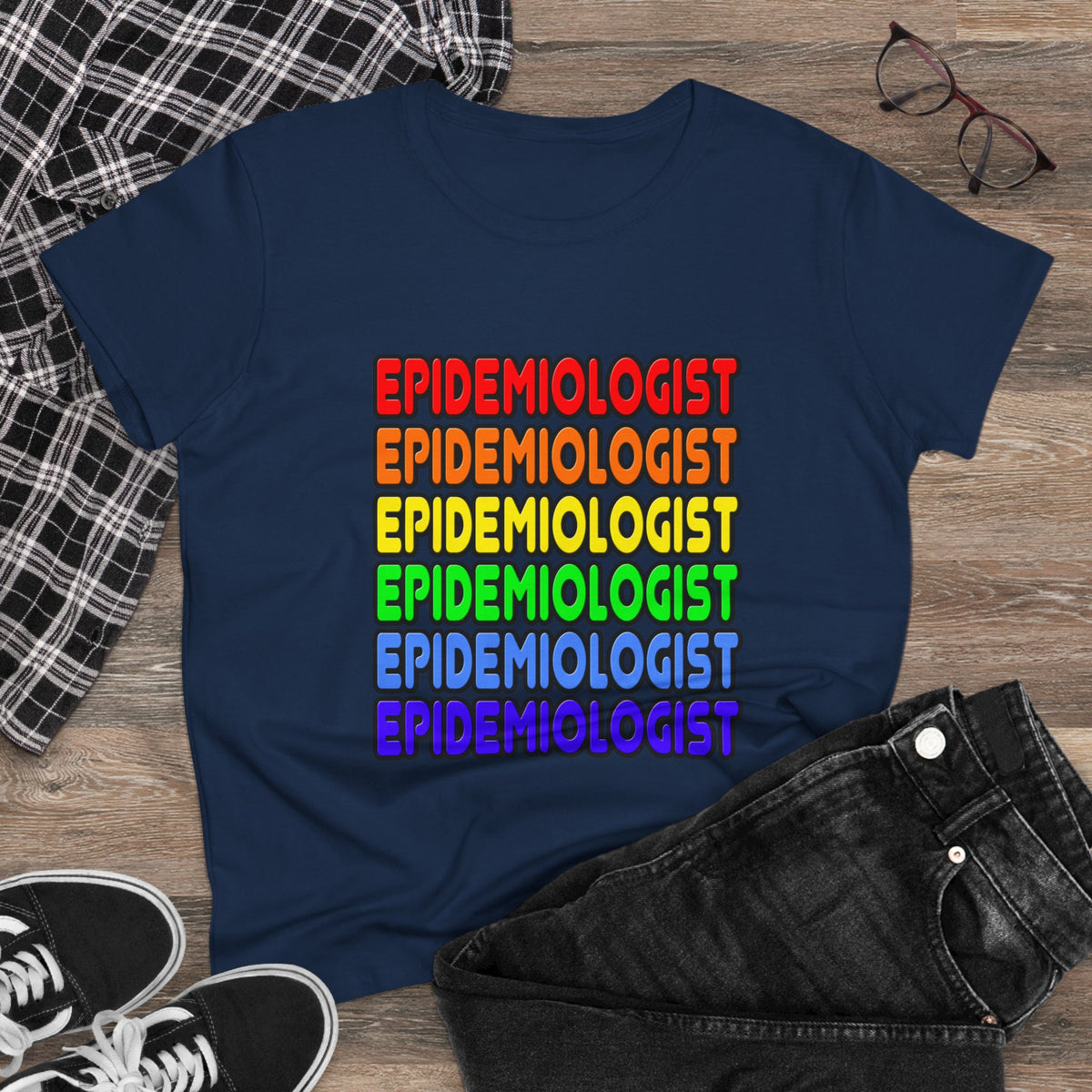 Rainbow Epidemiologist - Women's Midweight Cotton Tee