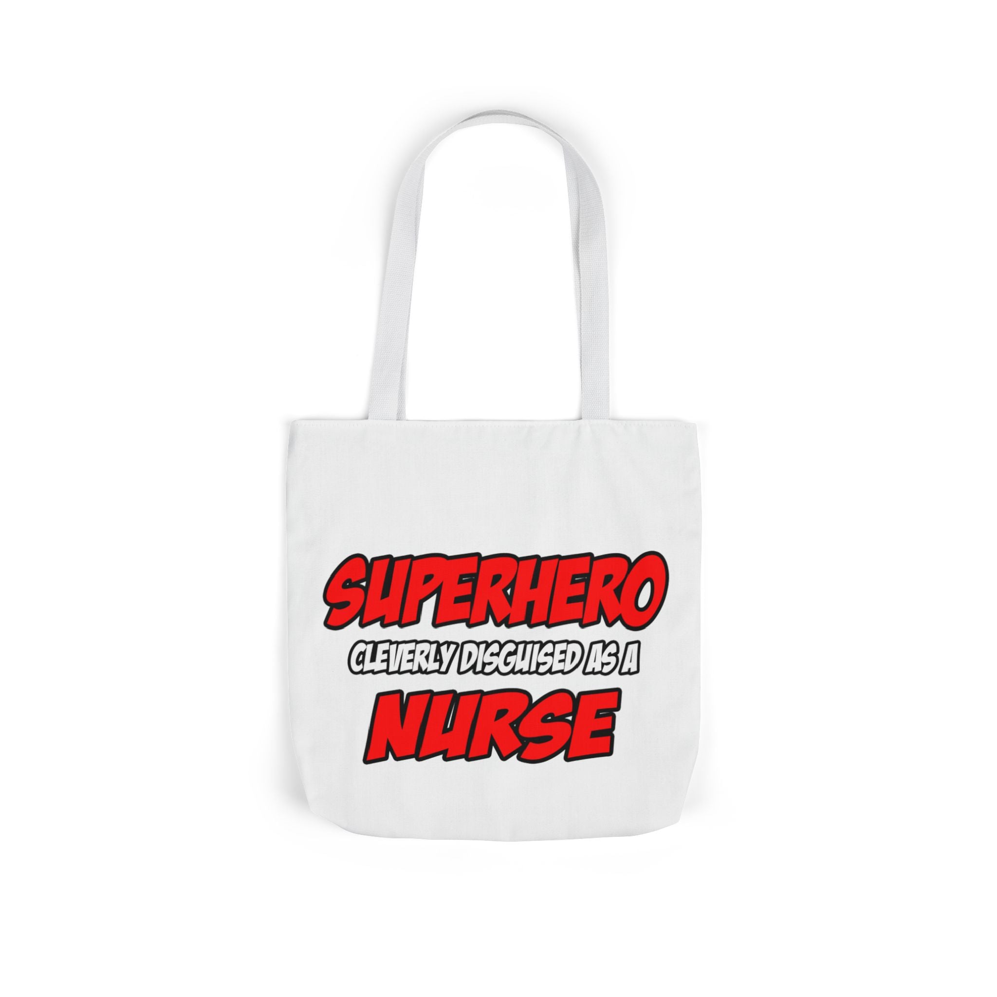 Superhero...Nurse - Canvas Tote Bag, 5-Color Straps