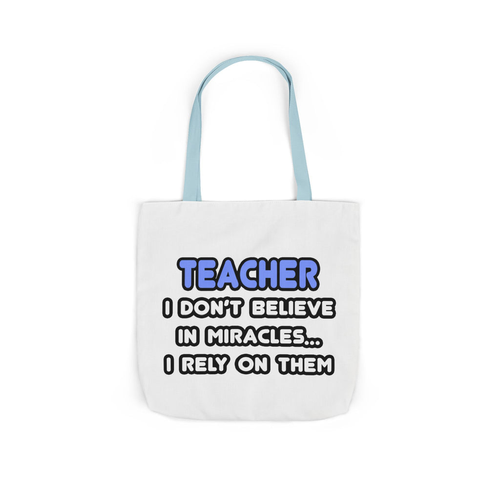 Miracles and Teachers - Canvas Tote Bag, 5-Color Straps