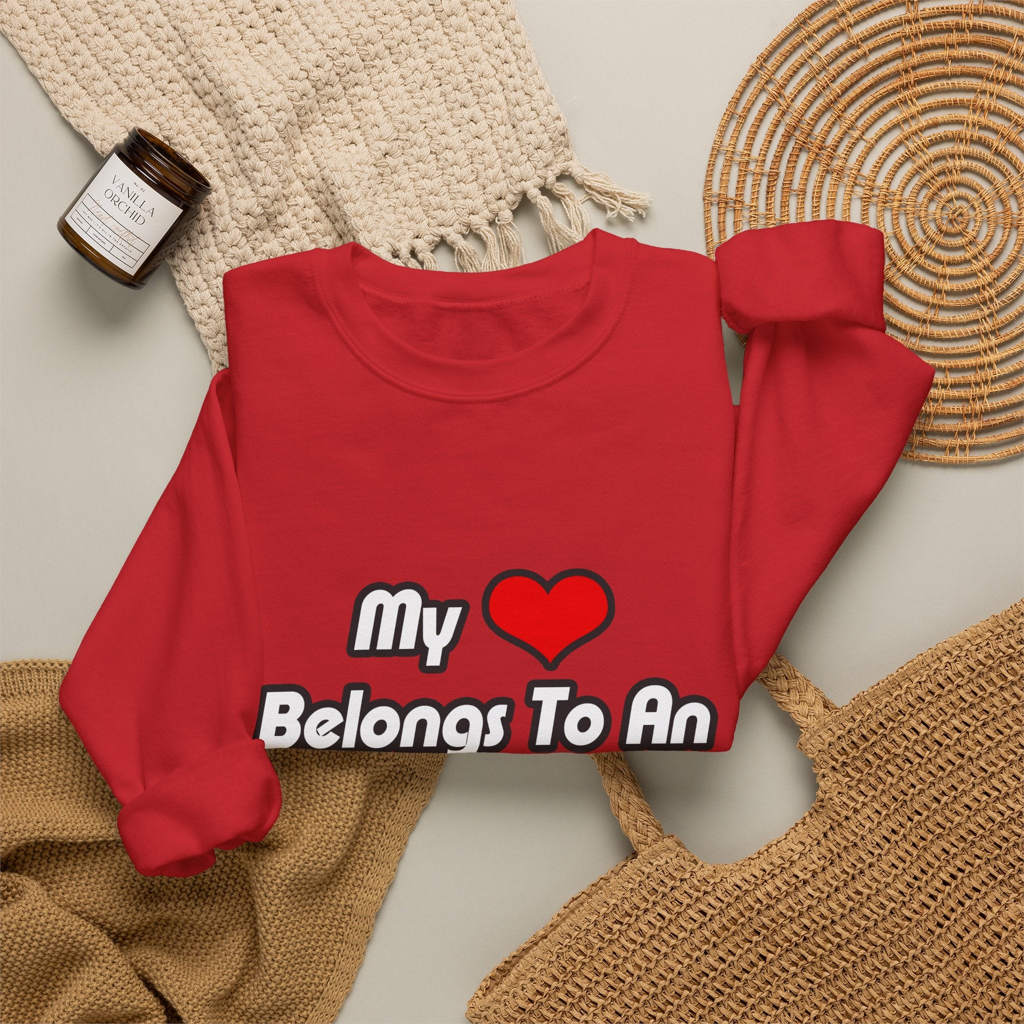 My Heart Belongs To An Aerospace Engineer - Unisex Heavy Blend™ Crewneck Sweatshirt