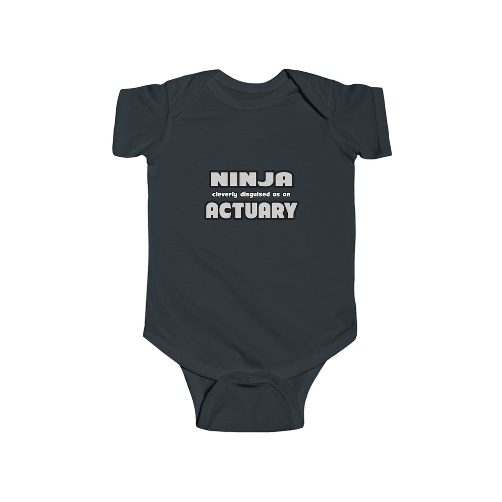 Ninja Cleverly Disguised As An Actuary - Infant Fine Jersey Bodysuit