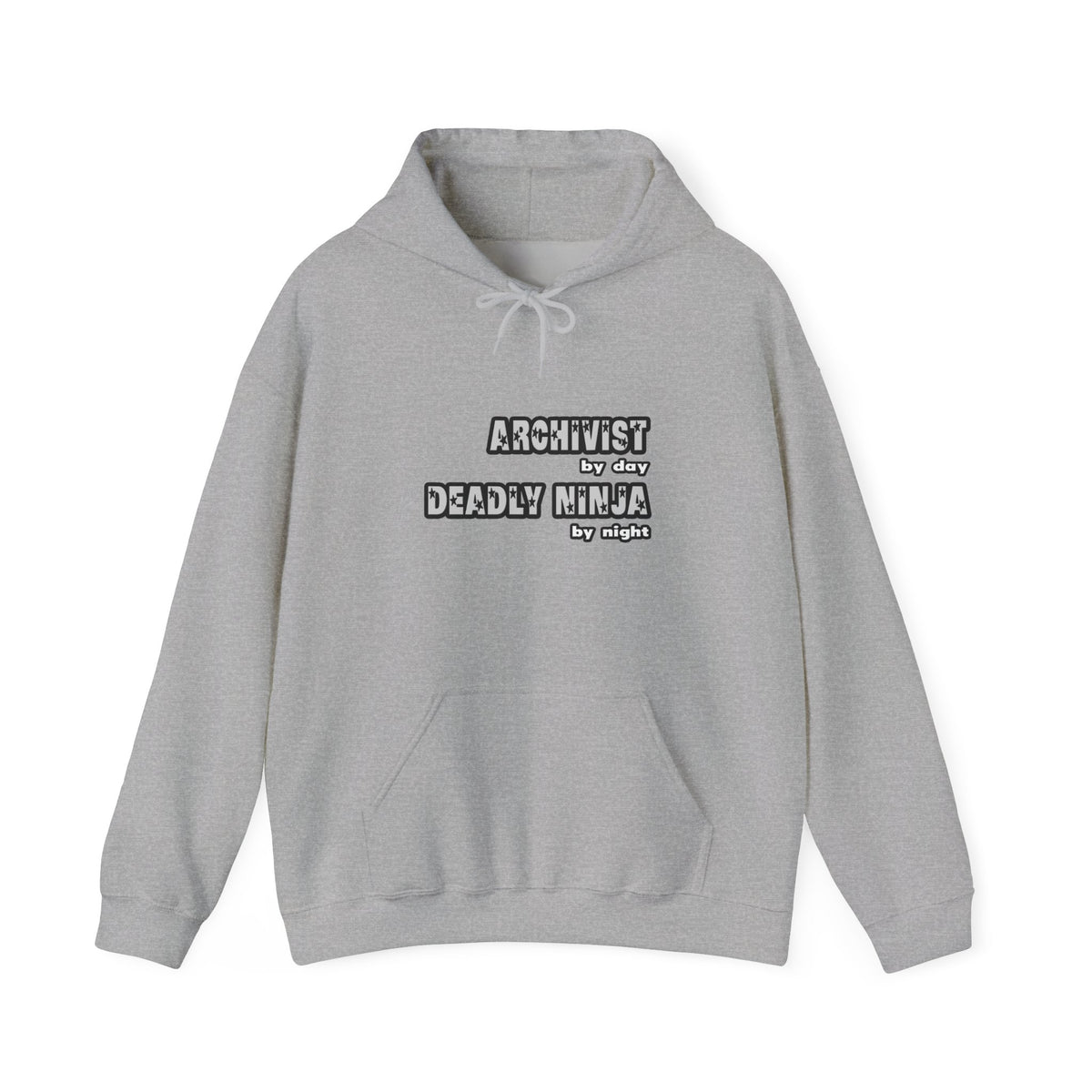 Archivist By Day...Deadly Ninja By Night - Unisex Heavy Blend™ Hooded Sweatshirt