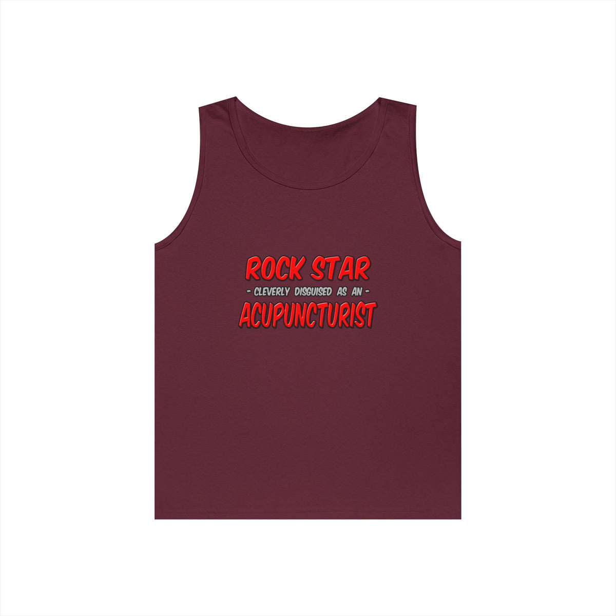 Rock Star .. Acupuncturist - Unisex Heavy Cotton Tank Top