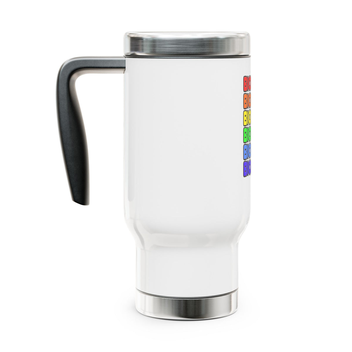 Rainbow Biologist - Stainless Steel Travel Mug with Handle, 14oz