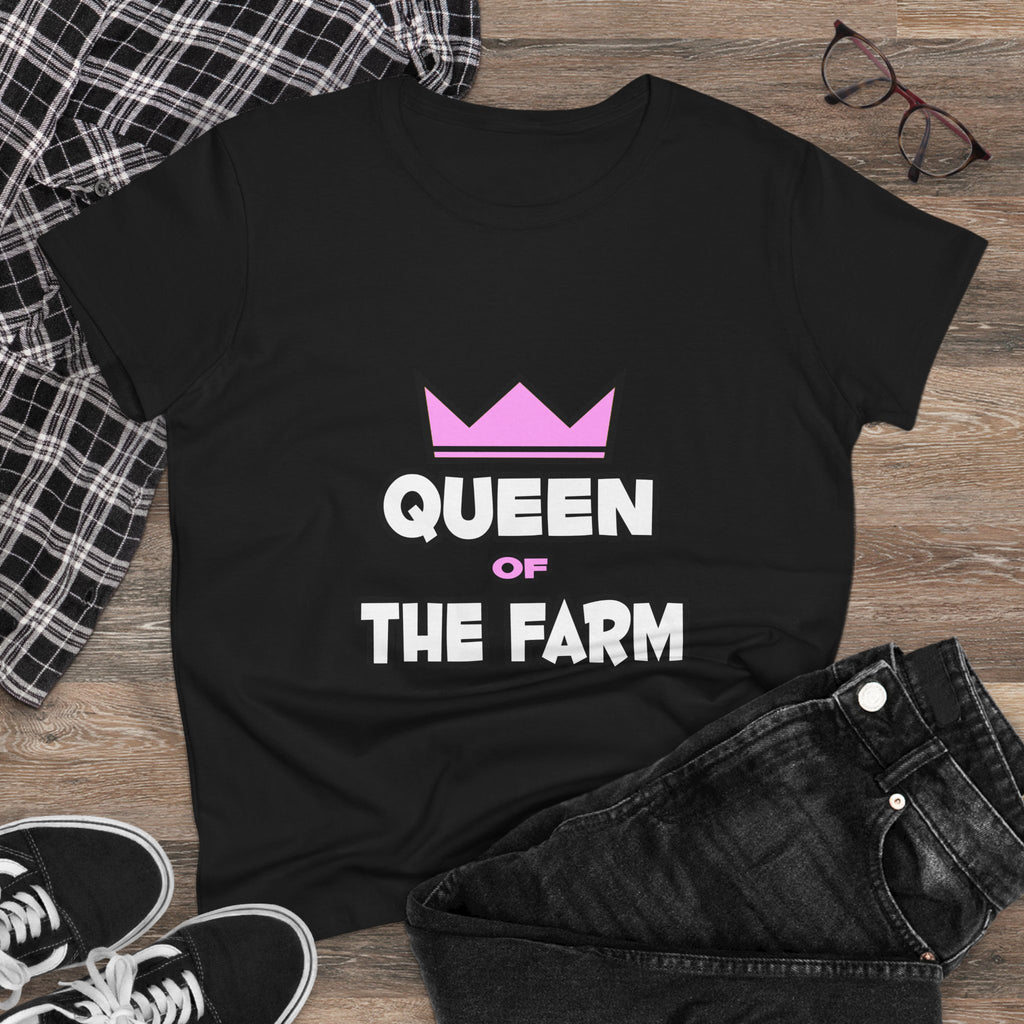 Queen of The Farm - Women's Midweight Cotton Tee