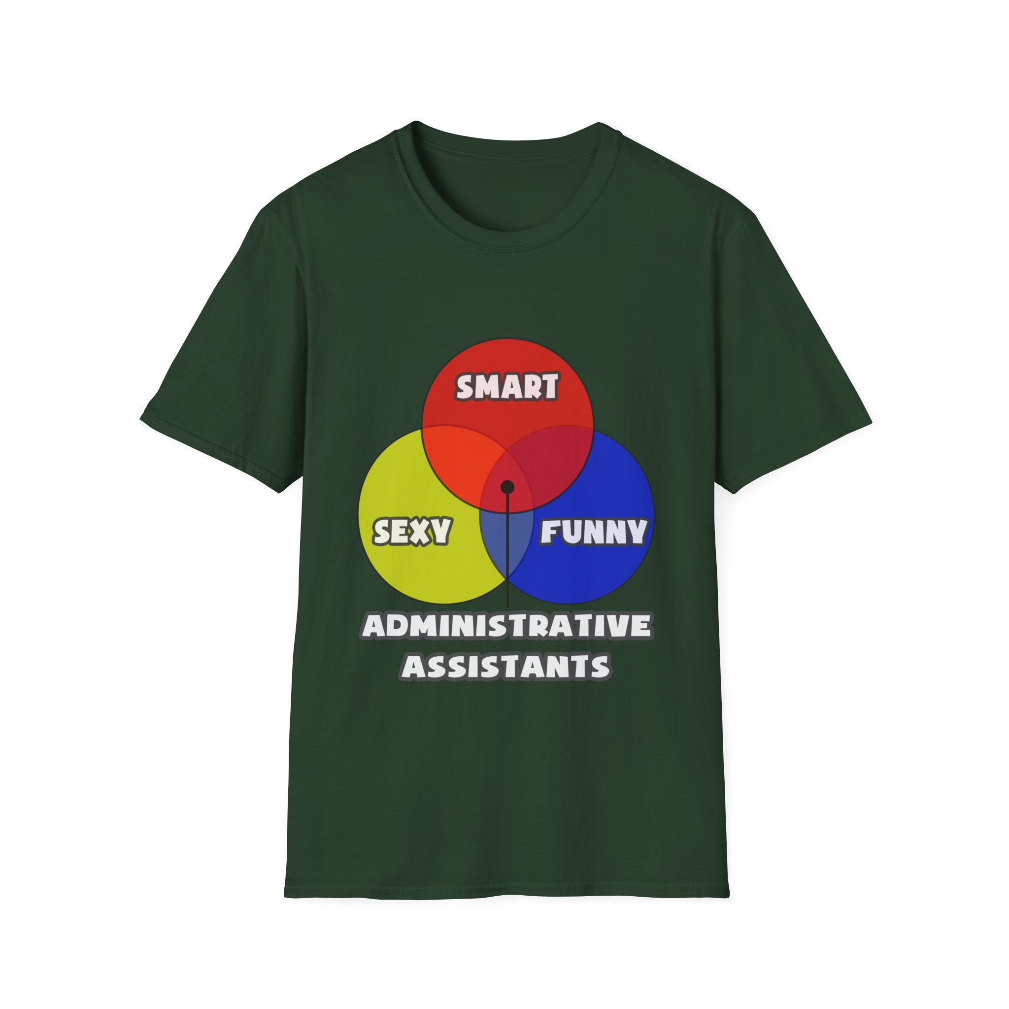 Venn Diagram .. Administrative Assistants - Unisex Softstyle T-Shirt