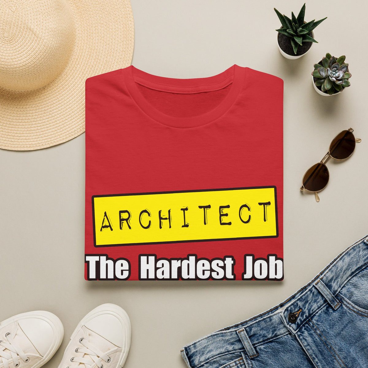 Architect...Hardest Job You'll Ever Love - Unisex Softstyle T-Shirt