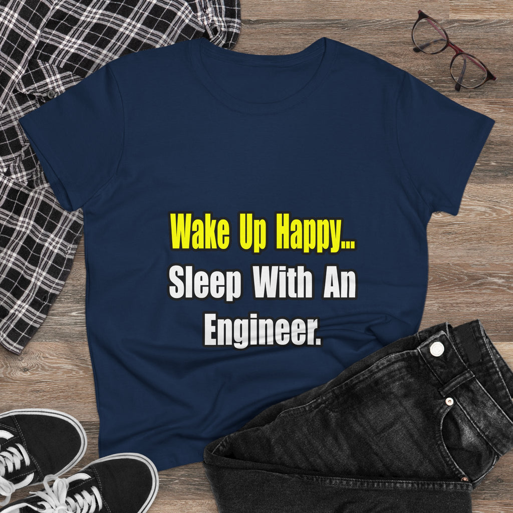 Sleep With Engineer - Women's Midweight Cotton Tee