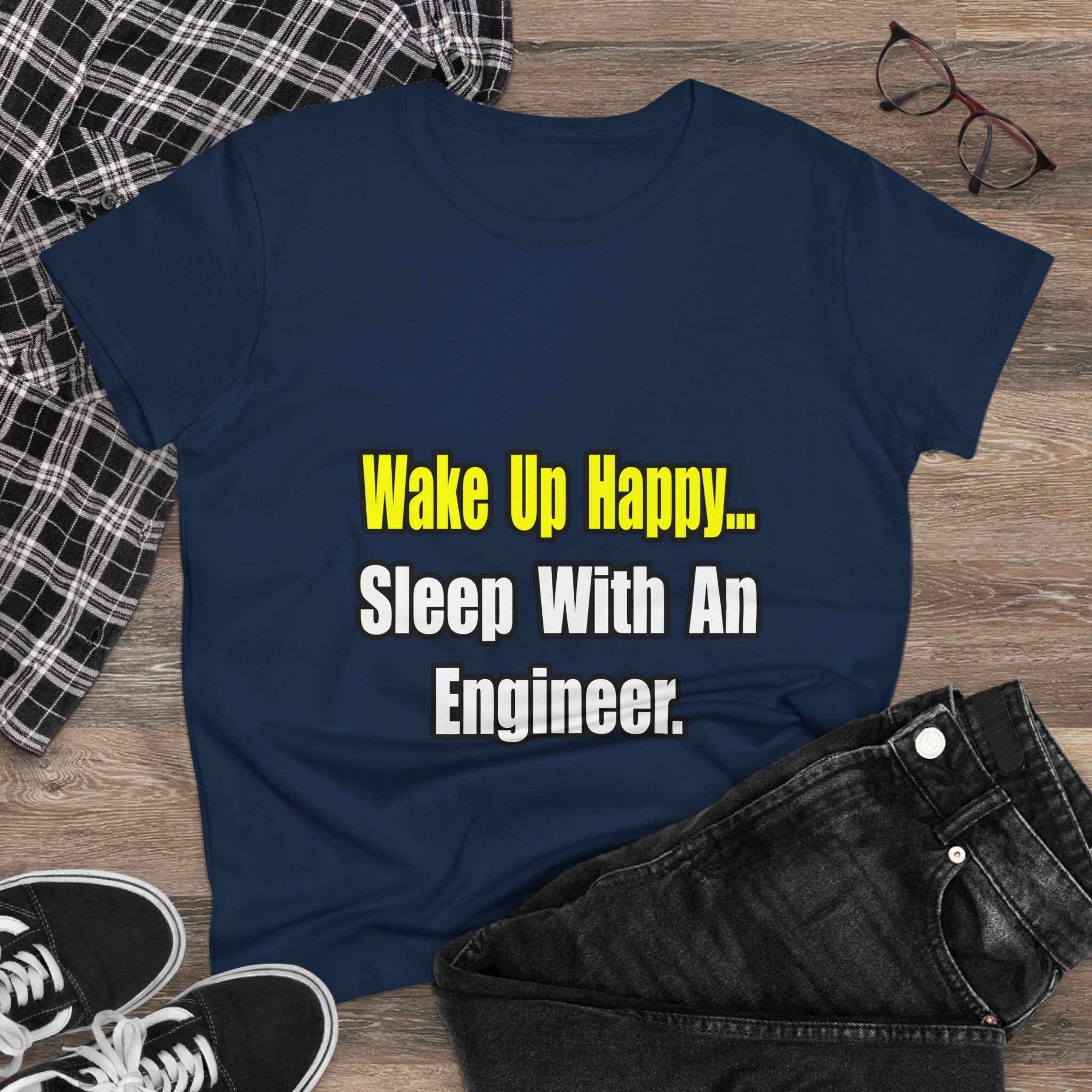 Sleep With Engineer - Women's Midweight Cotton Tee