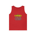 Farmer...Superior Intelligence - Unisex Heavy Cotton Tank Top