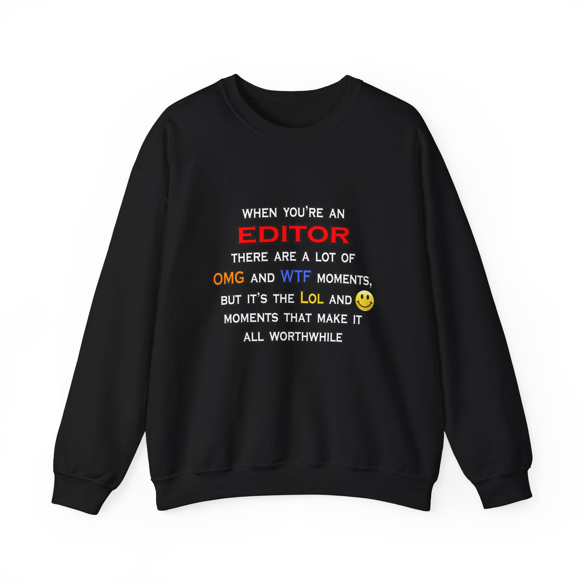 Editor ... OMG WTF LOL - Unisex Heavy Blend™ Crewneck Sweatshirt