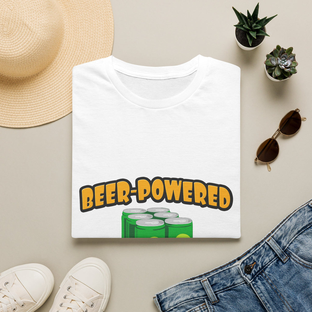 Beer Powered Teacher - Unisex Softstyle T-Shirt