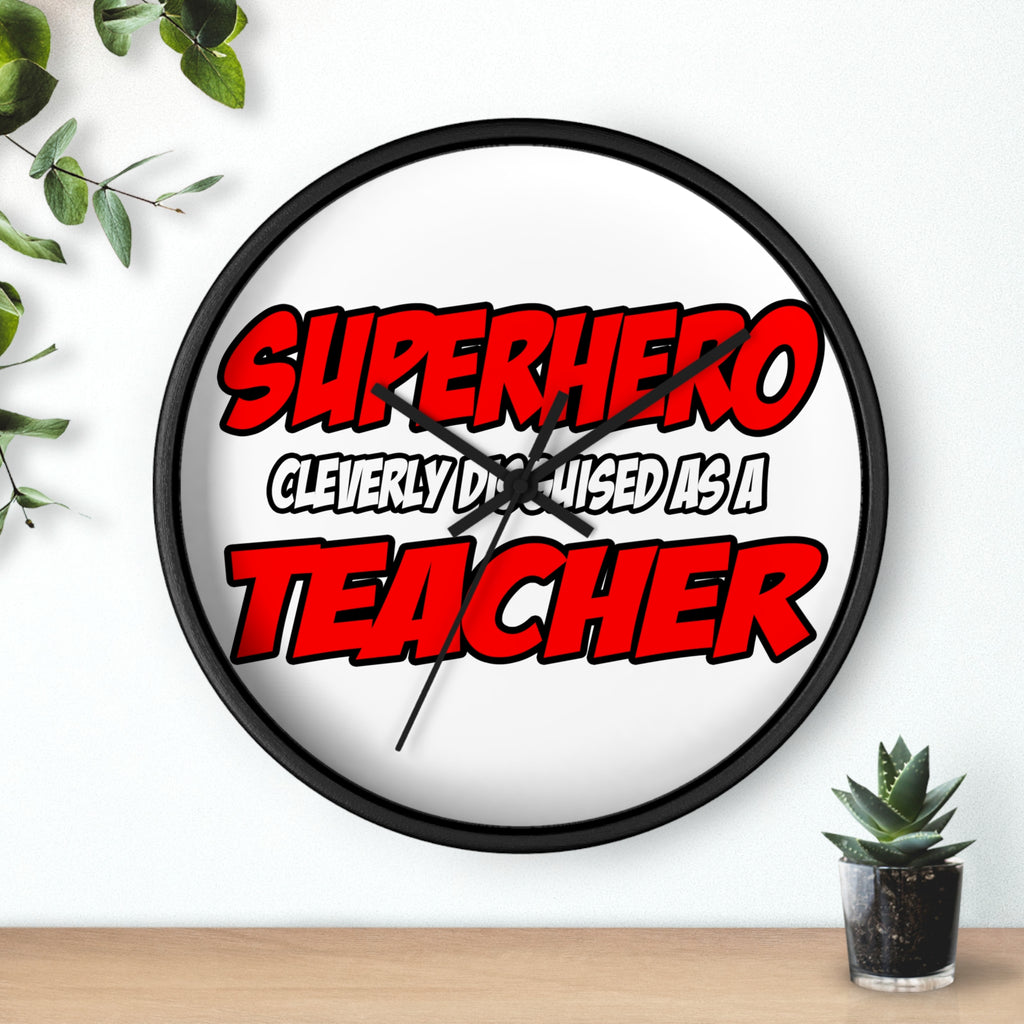 Superhero...Teacher - Wall Clock