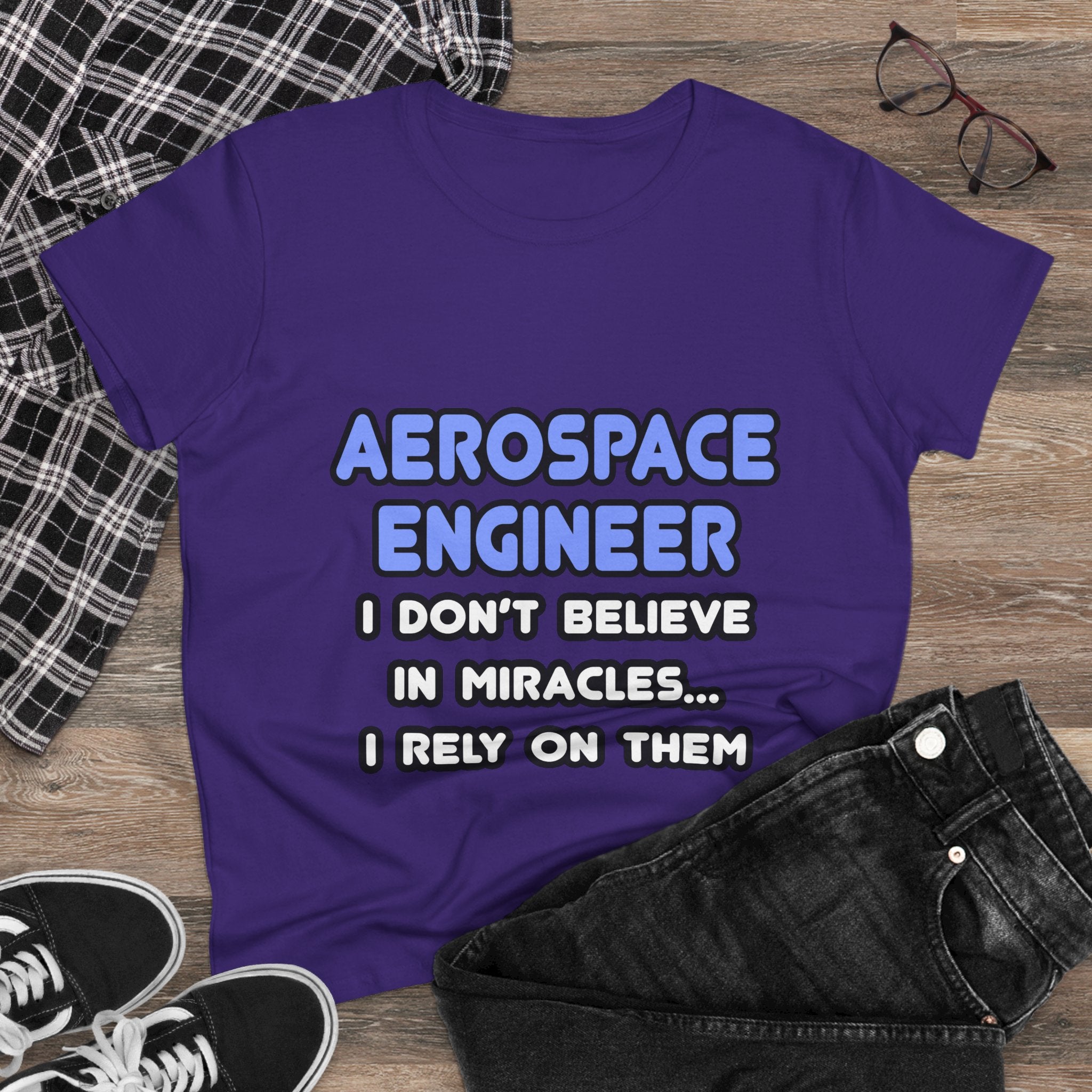 Miracles and Aerospace Engineers - Women's Midweight Cotton Tee
