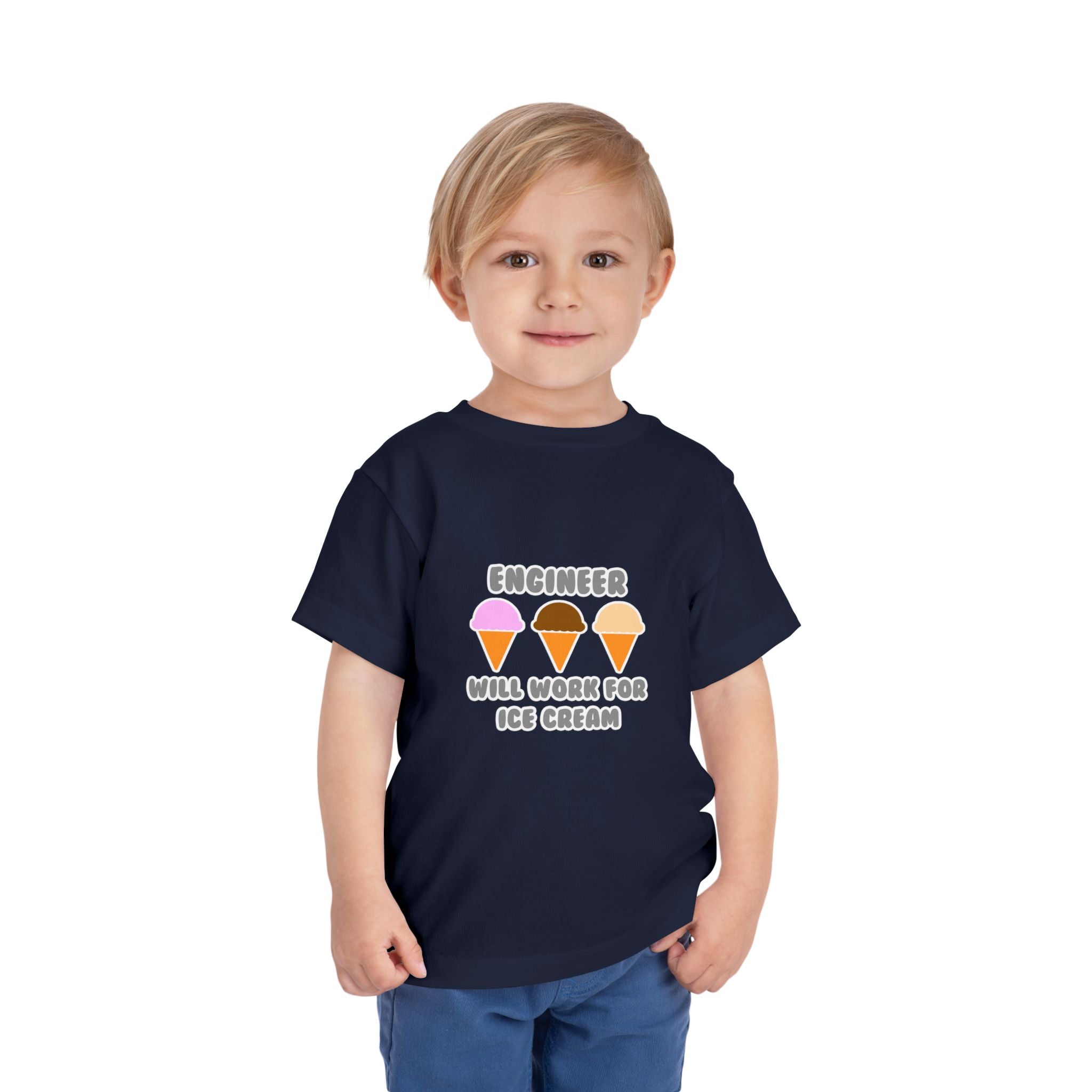 Engineer ... Will Work For Ice Cream - Toddler Short Sleeve Tee