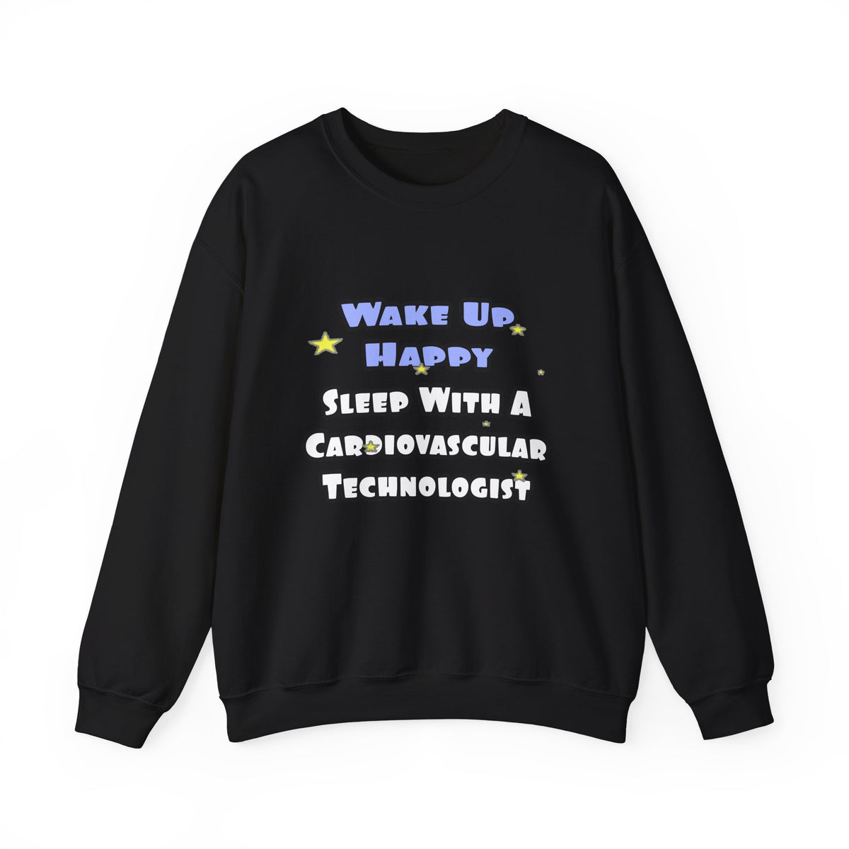 Wake Up Happy .. Sleep With Cardiovascular Tech - Unisex Heavy Blend™ Crewneck Sweatshirt