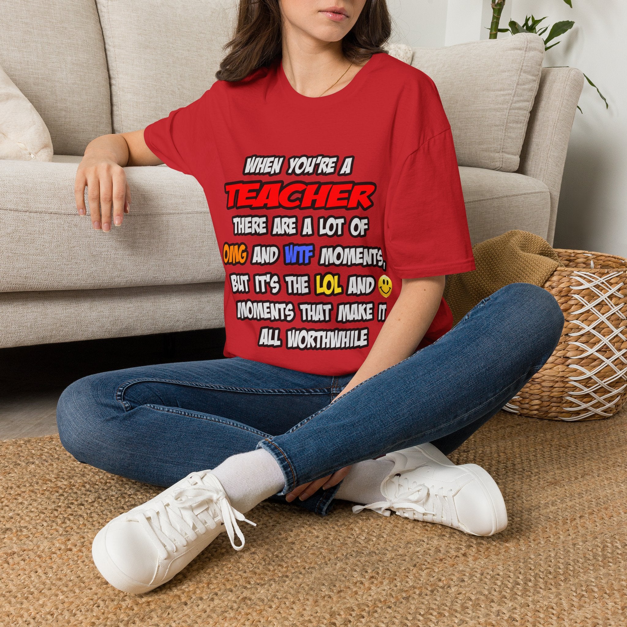 Teacher .. OMG WTF LOL - Unisex Softstyle T-Shirt