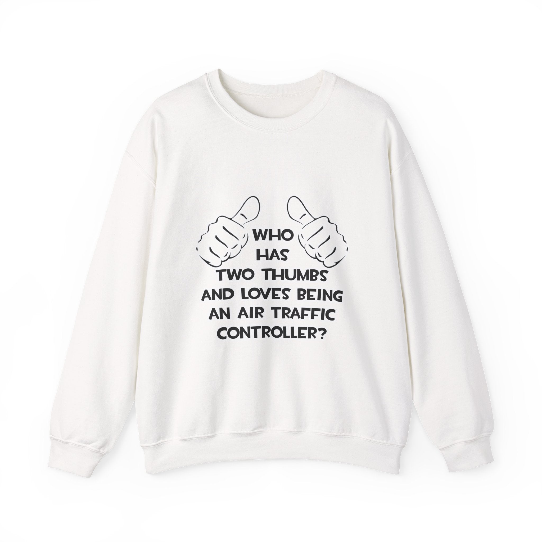 Two Thumbs .. Air Traffic Controller - Unisex Heavy Blend™ Crewneck Sweatshirt