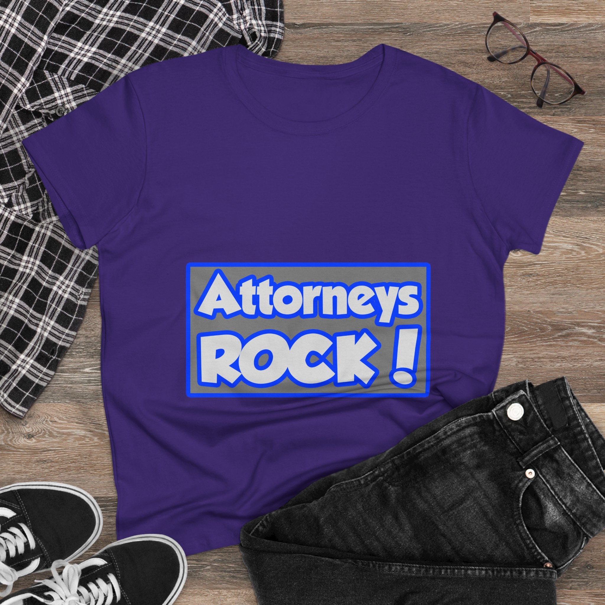 Attorneys Rock! - Women's Midweight Cotton Tee