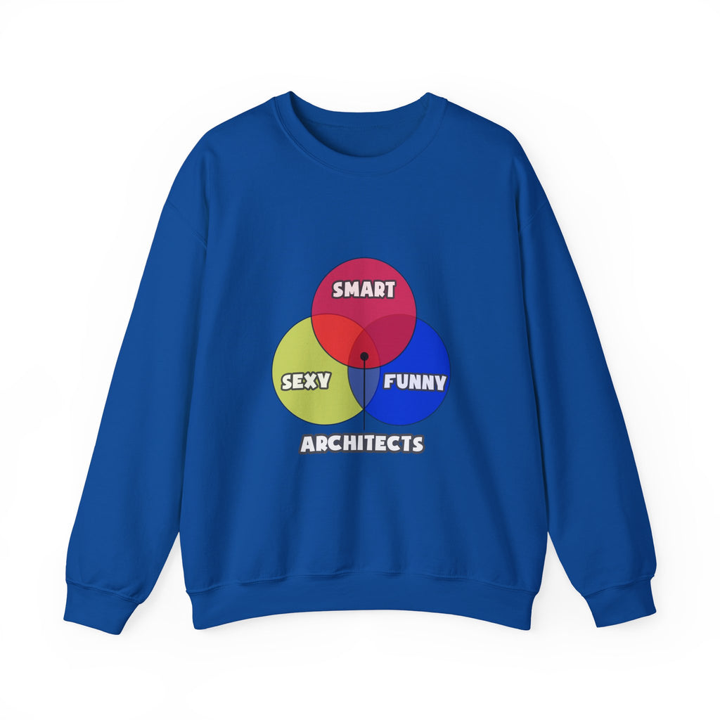 Venn Diagram .. Architects - Unisex Heavy Blend™ Crewneck Sweatshirt
