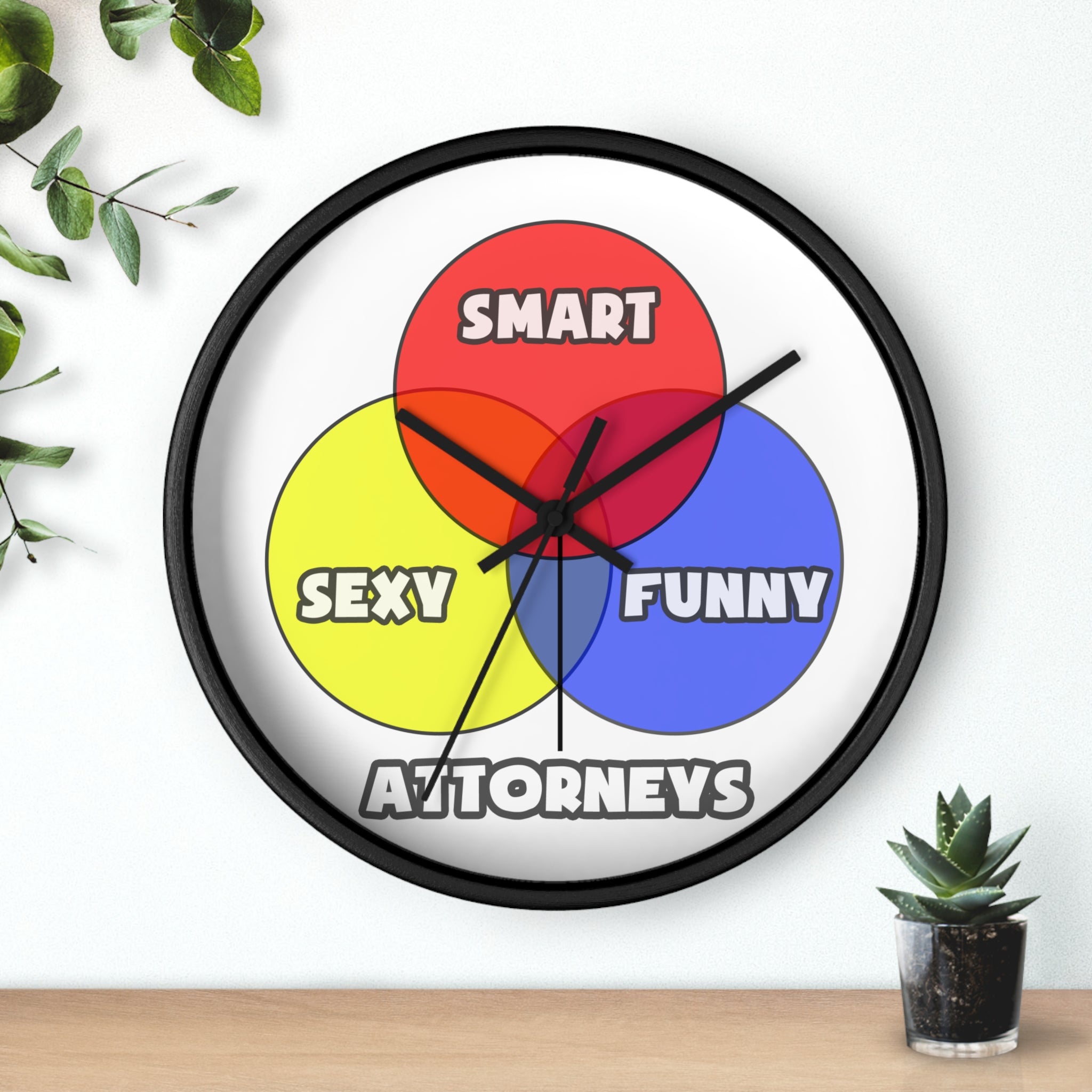 Venn Diagram .. Attorneys - Wall Clock