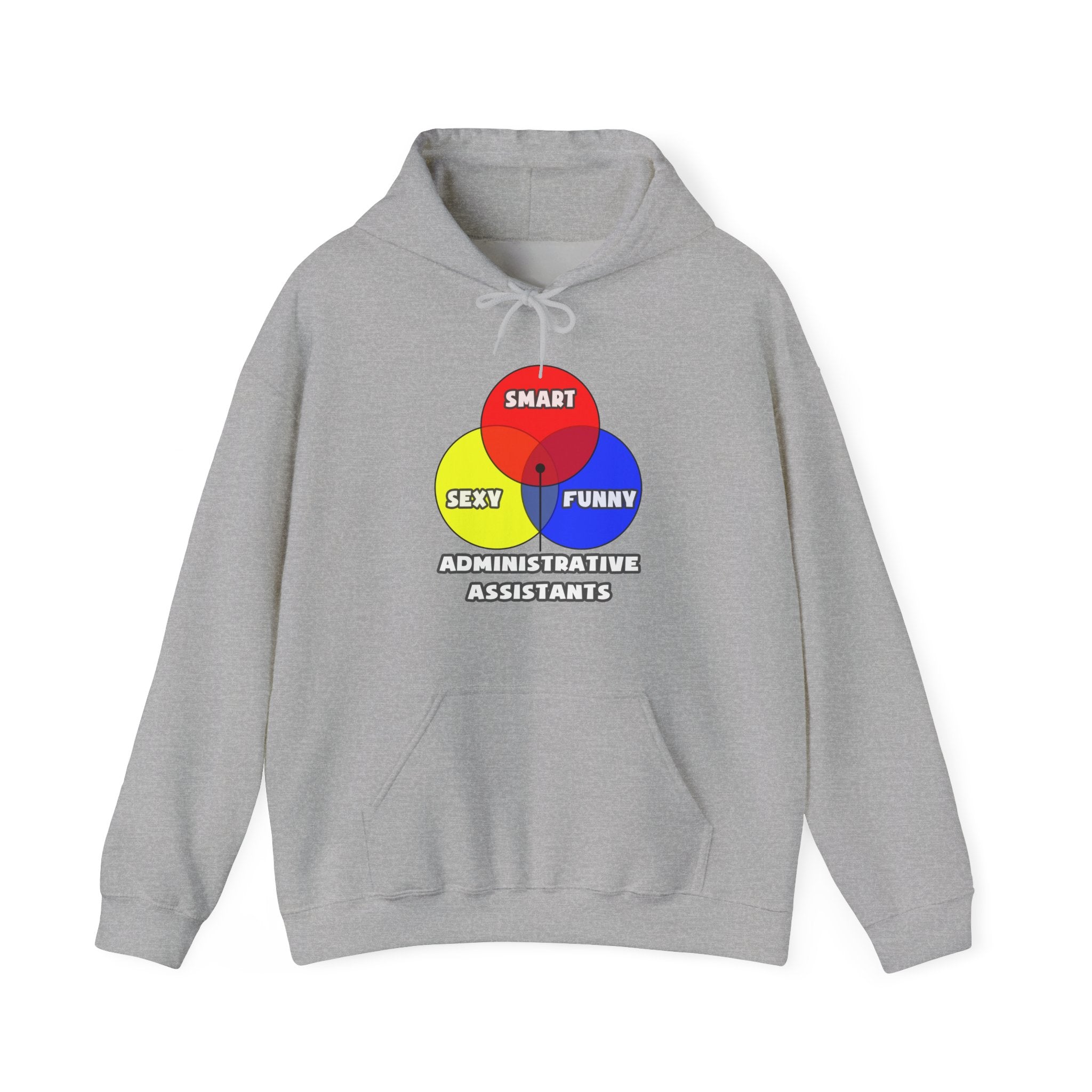 Venn Diagram .. Administrative Assistants - Unisex Heavy Blend™ Hooded Sweatshirt