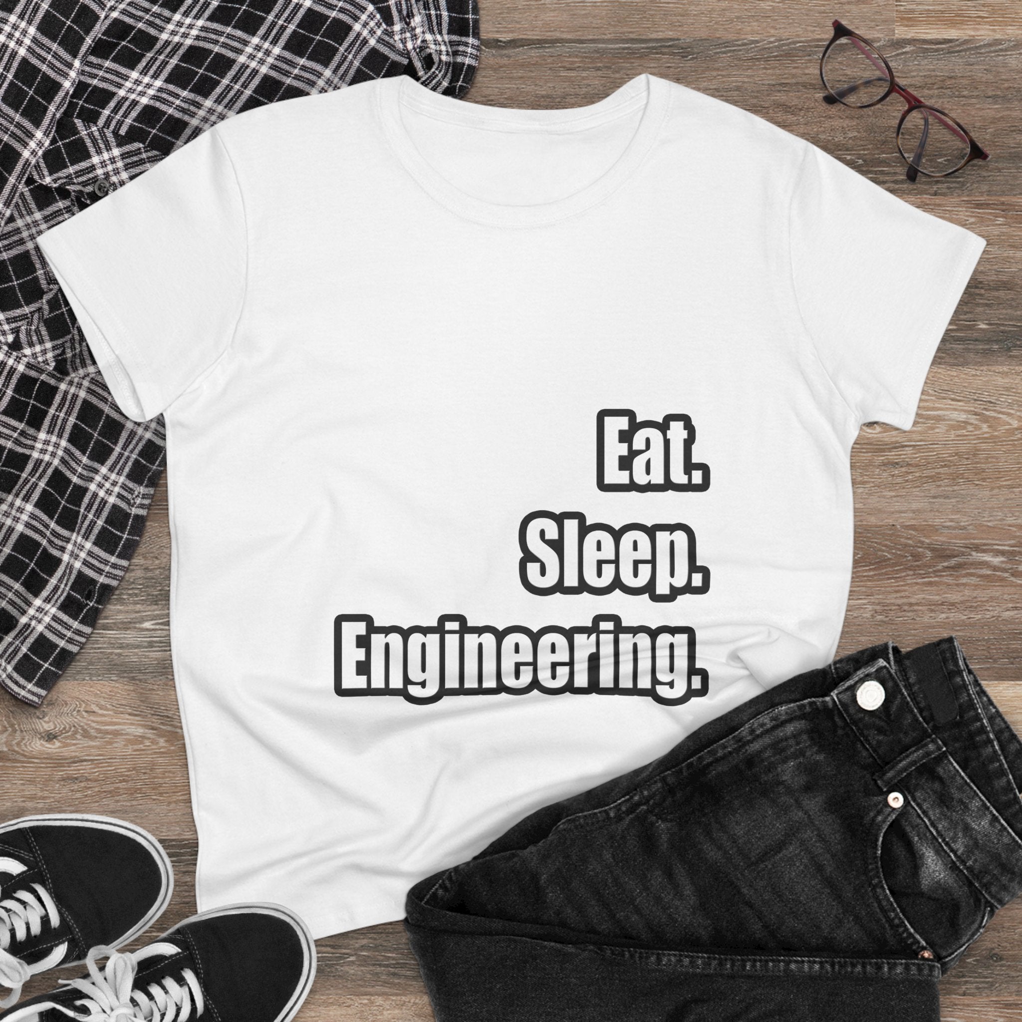 Eat. Sleep. Engineering - Women's Midweight Cotton Tee