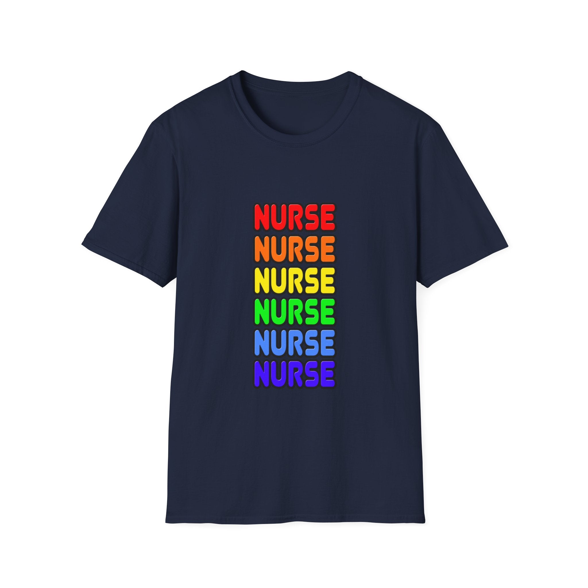 Rainbow Nurse - Unisex Softstyle T-Shirt