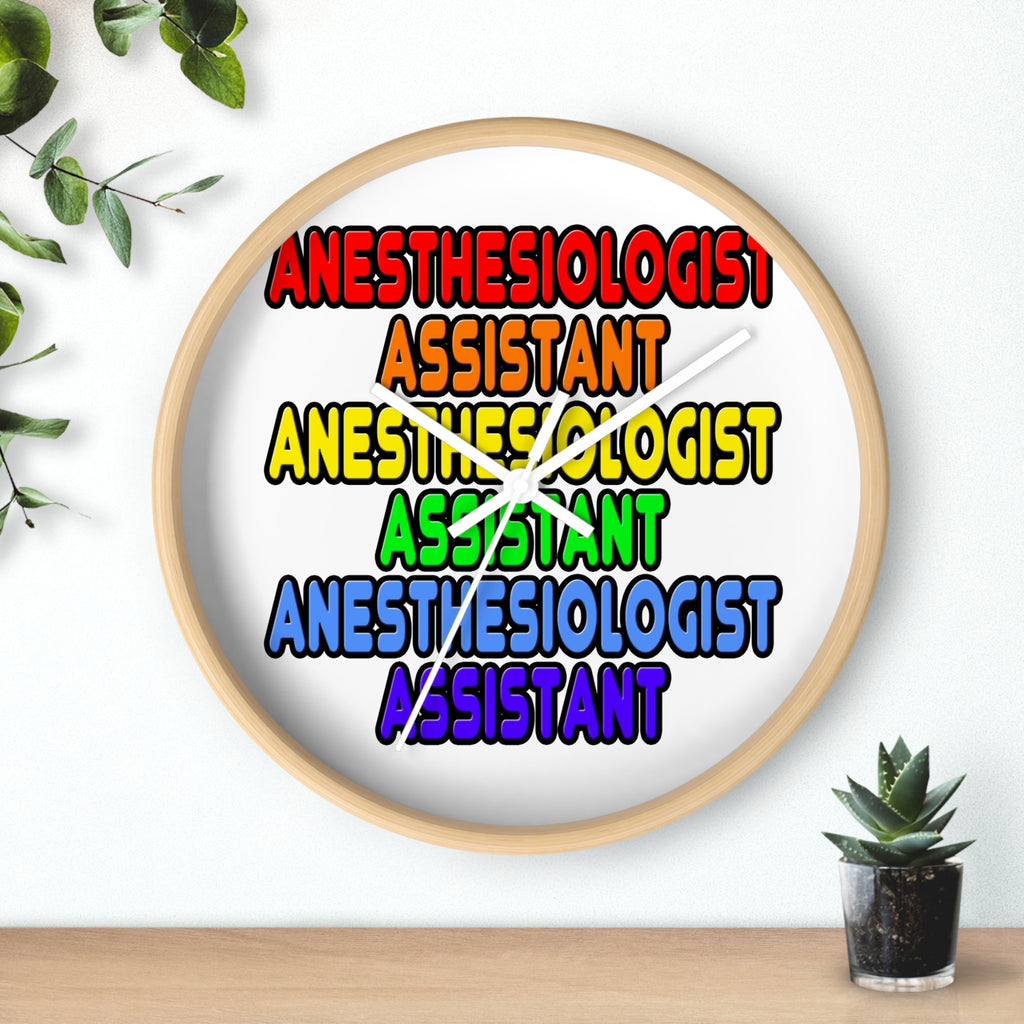 Rainbow Anesthesiologist Assistant - Wall Clock