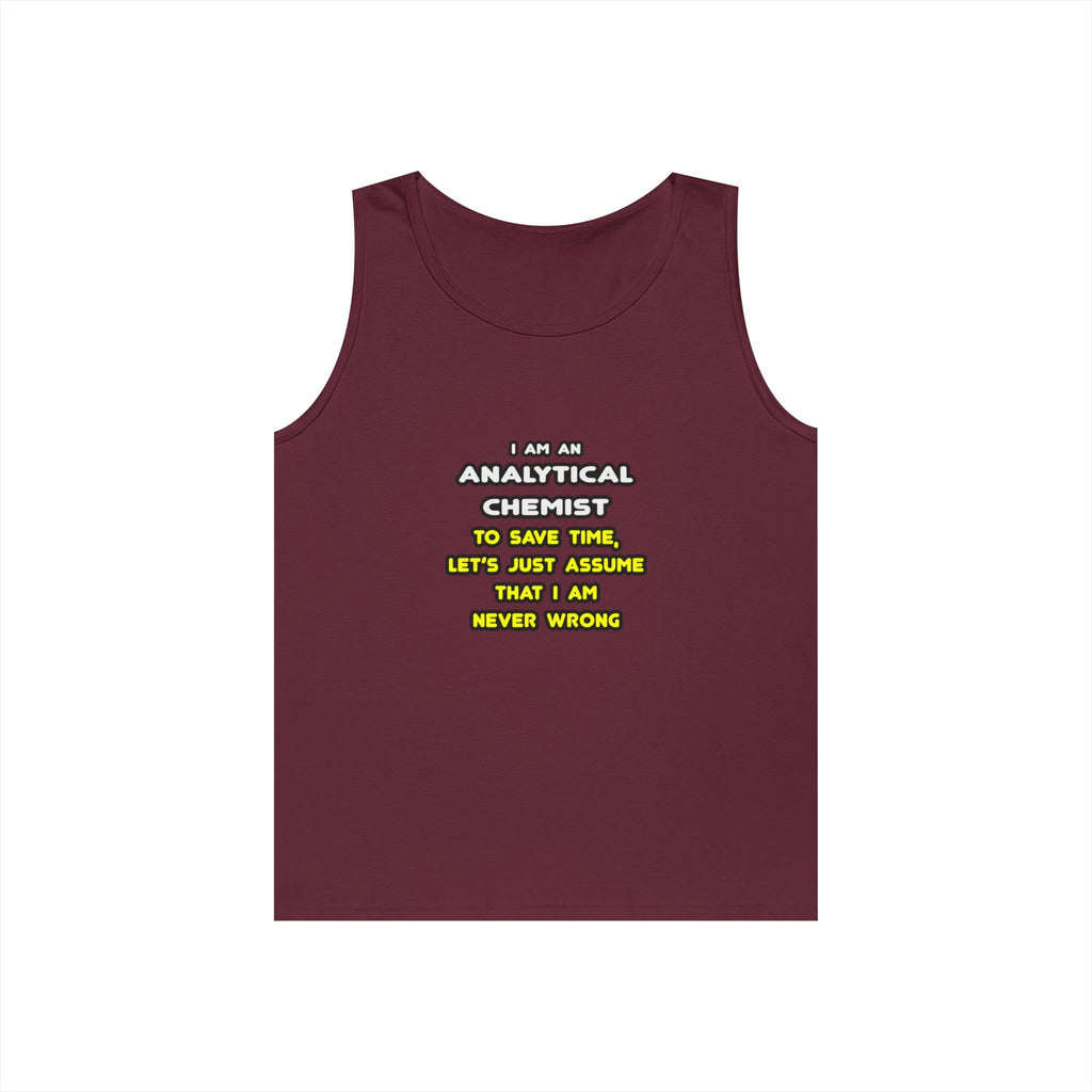 Funny Analytical Chemist T Shirts - Unisex Heavy Cotton Tank Top