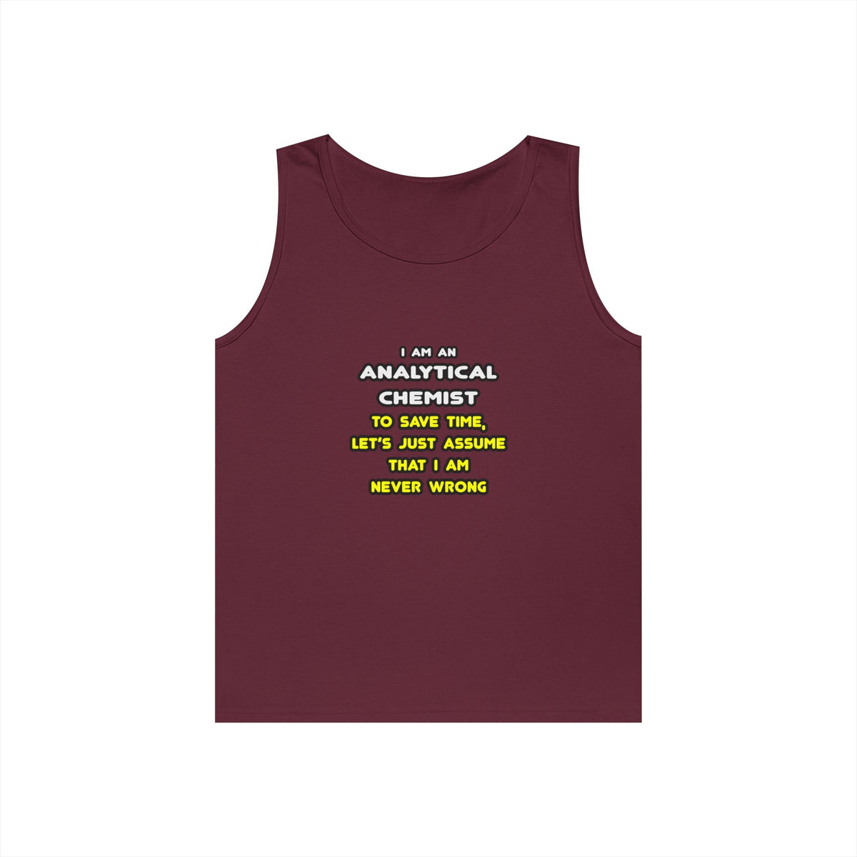 Funny Analytical Chemist T Shirts - Unisex Heavy Cotton Tank Top