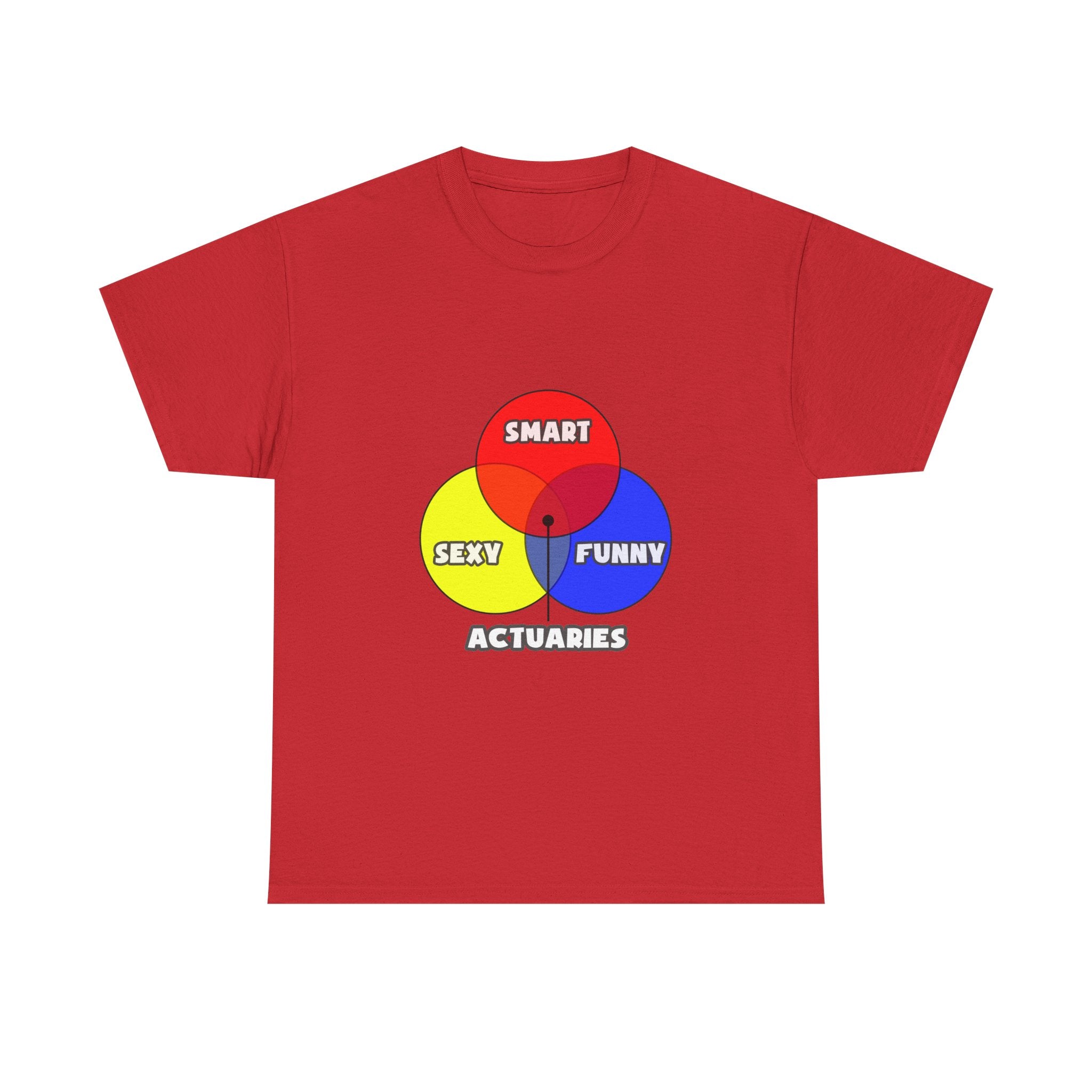 Venn Diagram .. Actuaries - Unisex Heavy Cotton Tee
